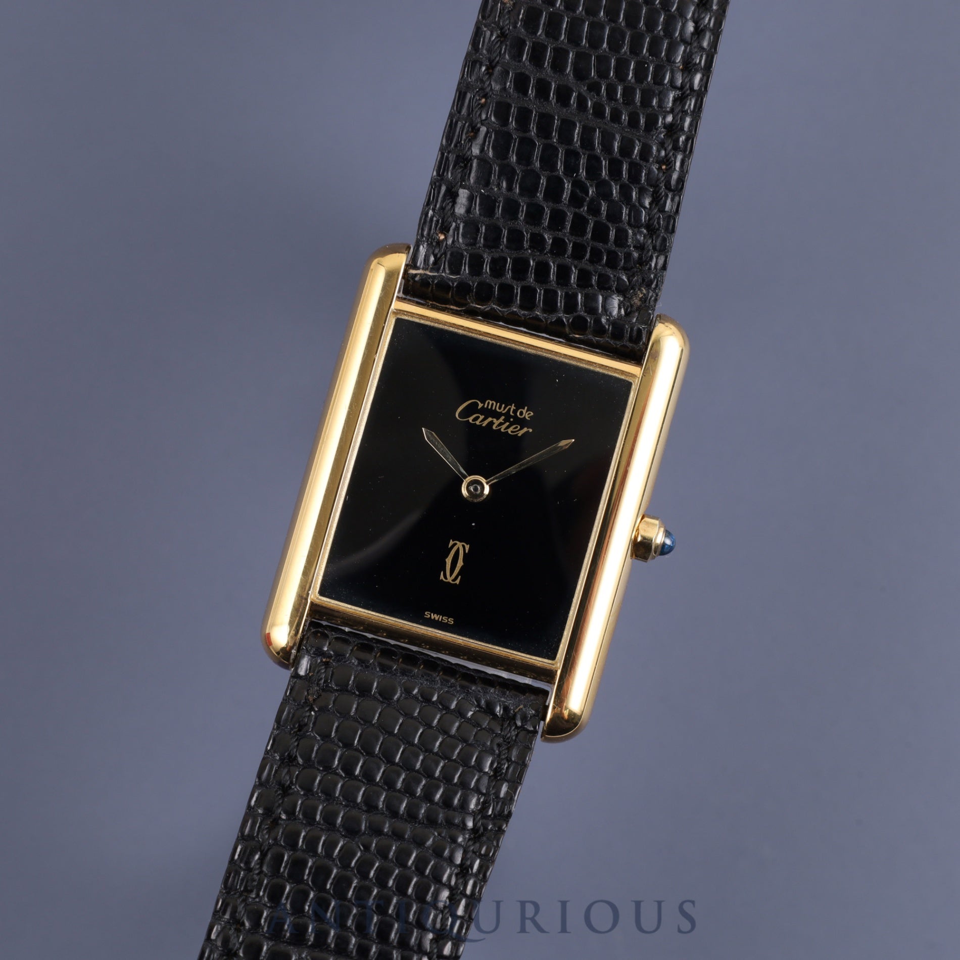 Cartier Must Tank LM 6 81006 Quartz Cal.81 SV925 Genuine leather strap Genuine buckle (GP) Black onyx dial Box Warranty card (no date written) Overhauled