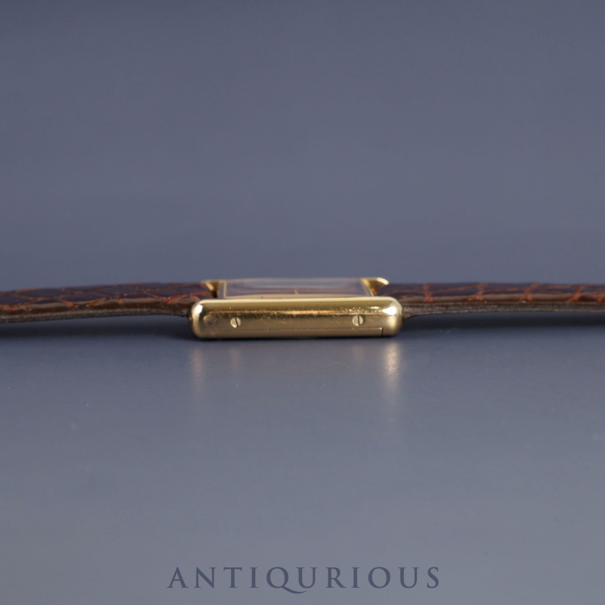 カルティエ マストタンク LM 手巻き Cal.78-1 SV925 革 純正尾錠(GP) ガーネットダイアル ボルドー文字盤オーバーホール済み