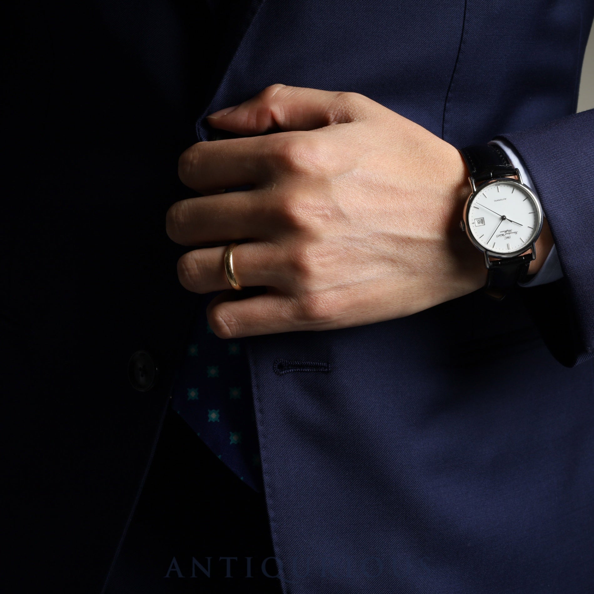 IWC Portofino IW351320 Automatic SS Leather Genuine Buckle (SS) White Dial Warranty (1995) Overhauled IWC