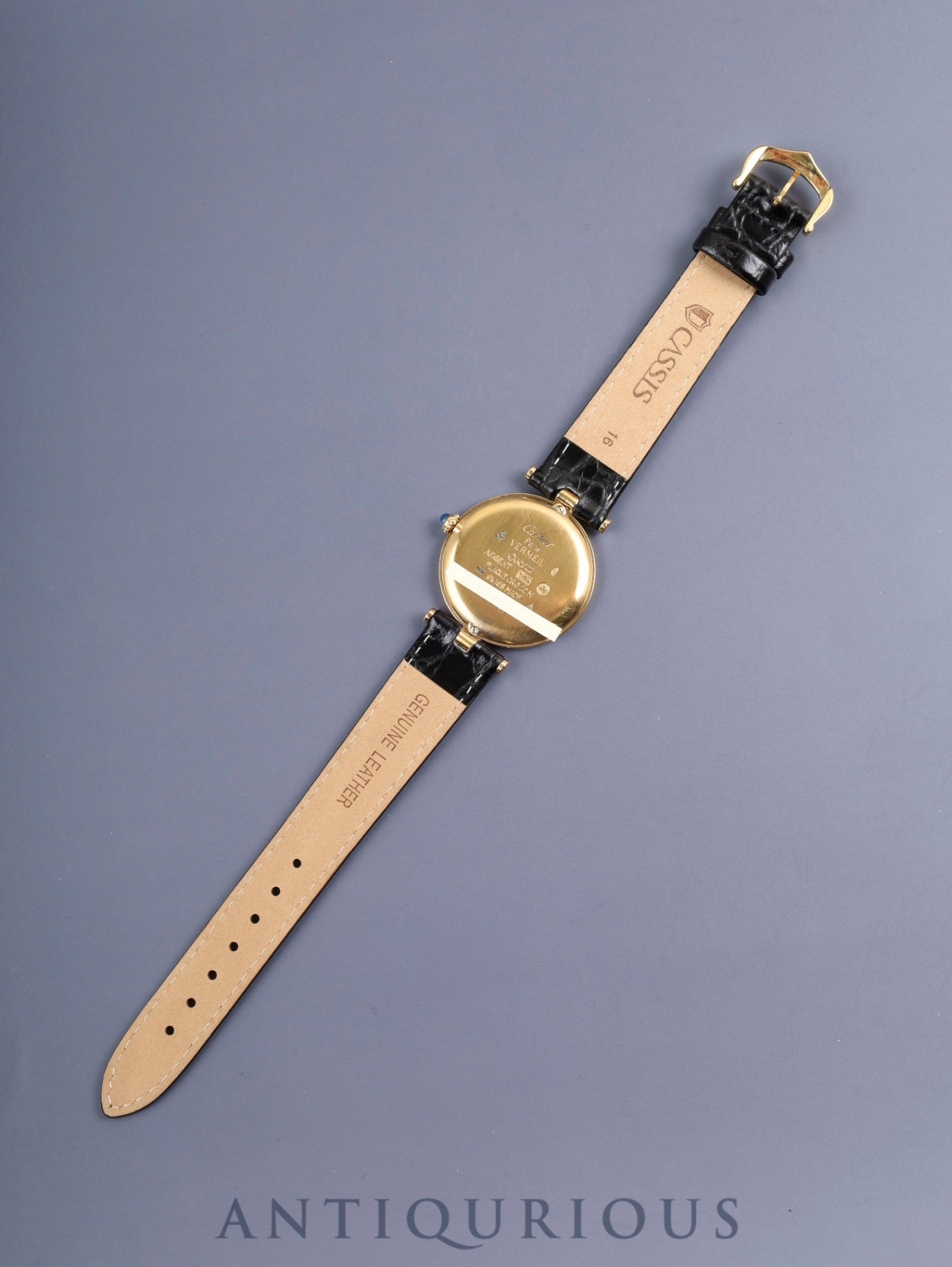 カルティエ マスト ヴァンドーム VLC LM 590003 クォーツ Cal.90 SV925 革 純正尾錠(GP) オパラン文字盤 オーバーホール済み