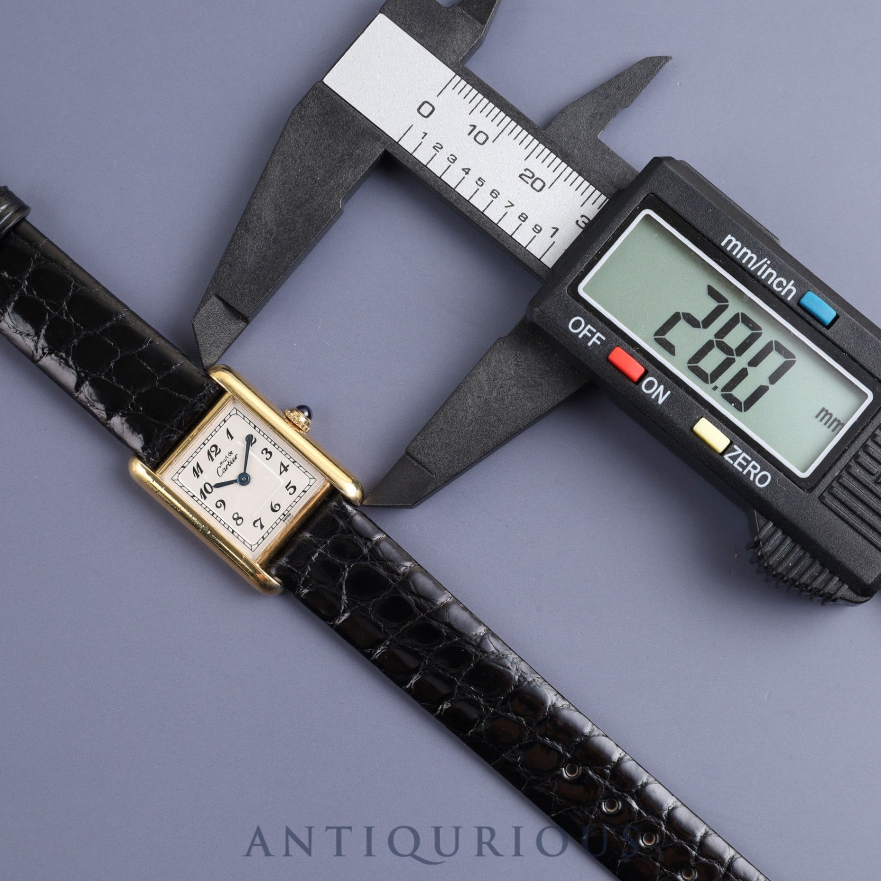 カルティエ マストタンク SM 5057001 クォーツ SV925 革 純正尾錠(GP) アラビア文字盤 カルティエブティックにてコンプリートサービス(フルメンテナンス)済み 新品仕上げ済み