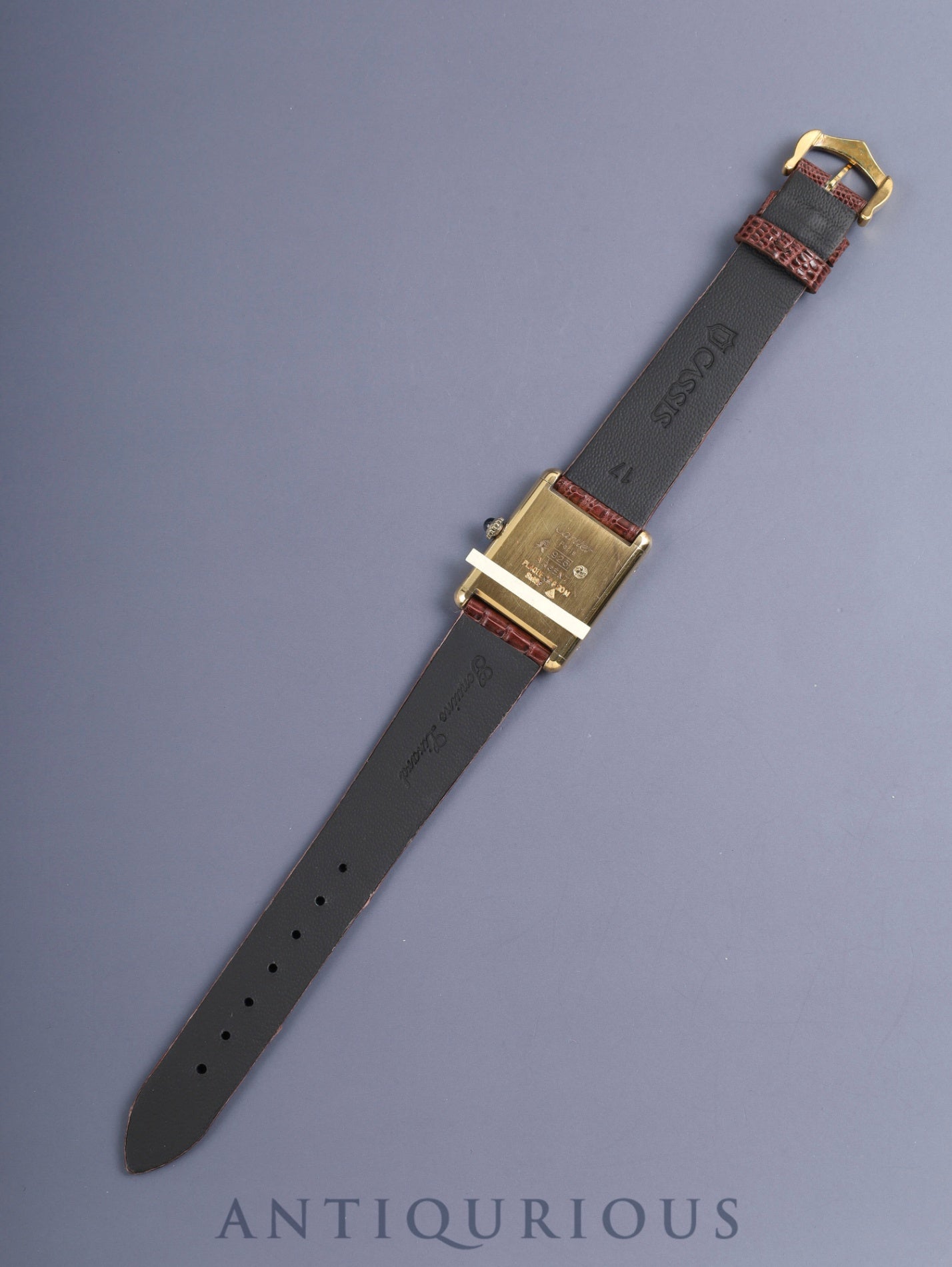 カルティエ マストタンク LM 手巻き Cal.78-1/ETA2512 SV925 革 純正尾錠(GP)マホガニー文字盤(SWISS表記) オーバーホール済み