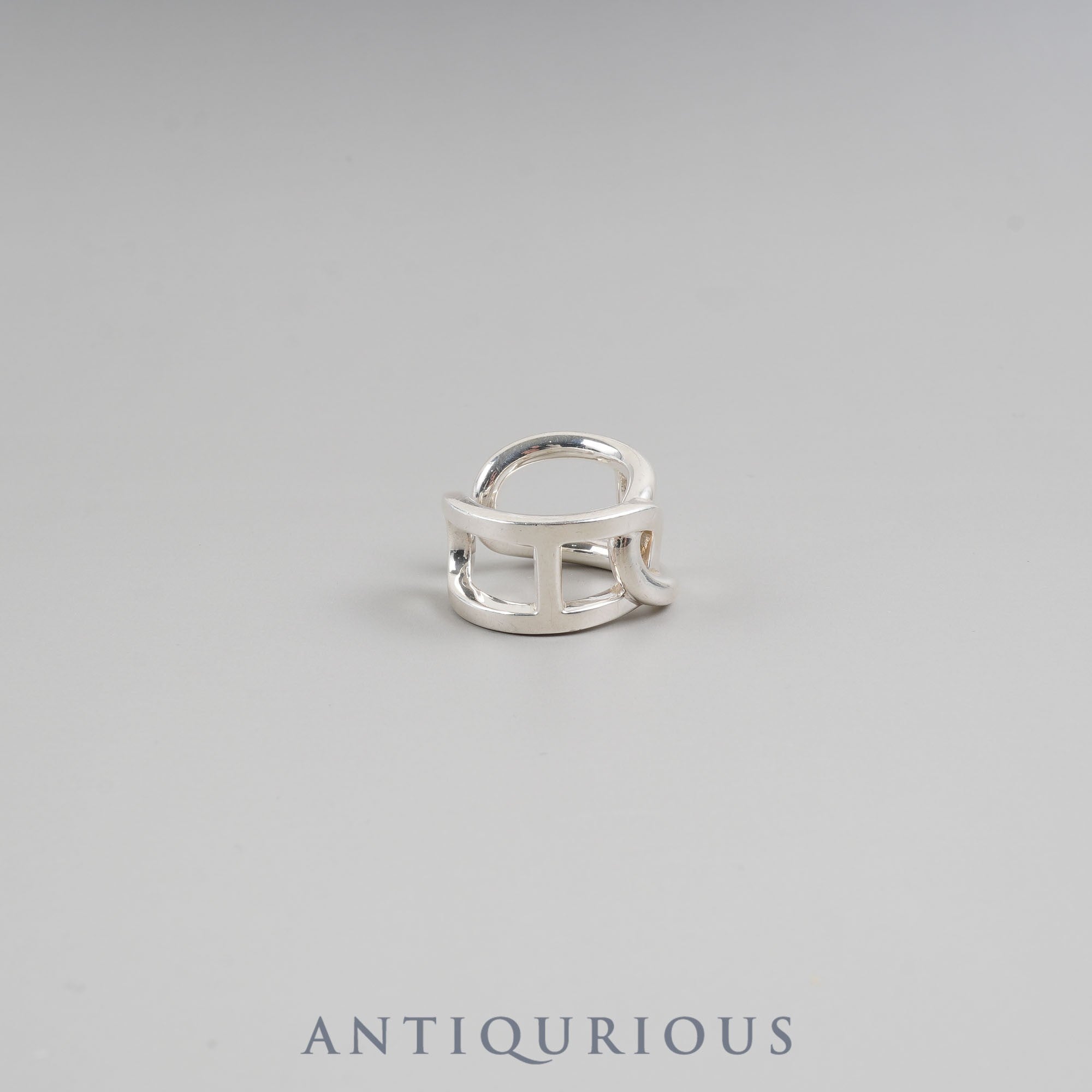 Hermes Ring Chaine d'Ancre Cyther SV925 51 Size 10.5