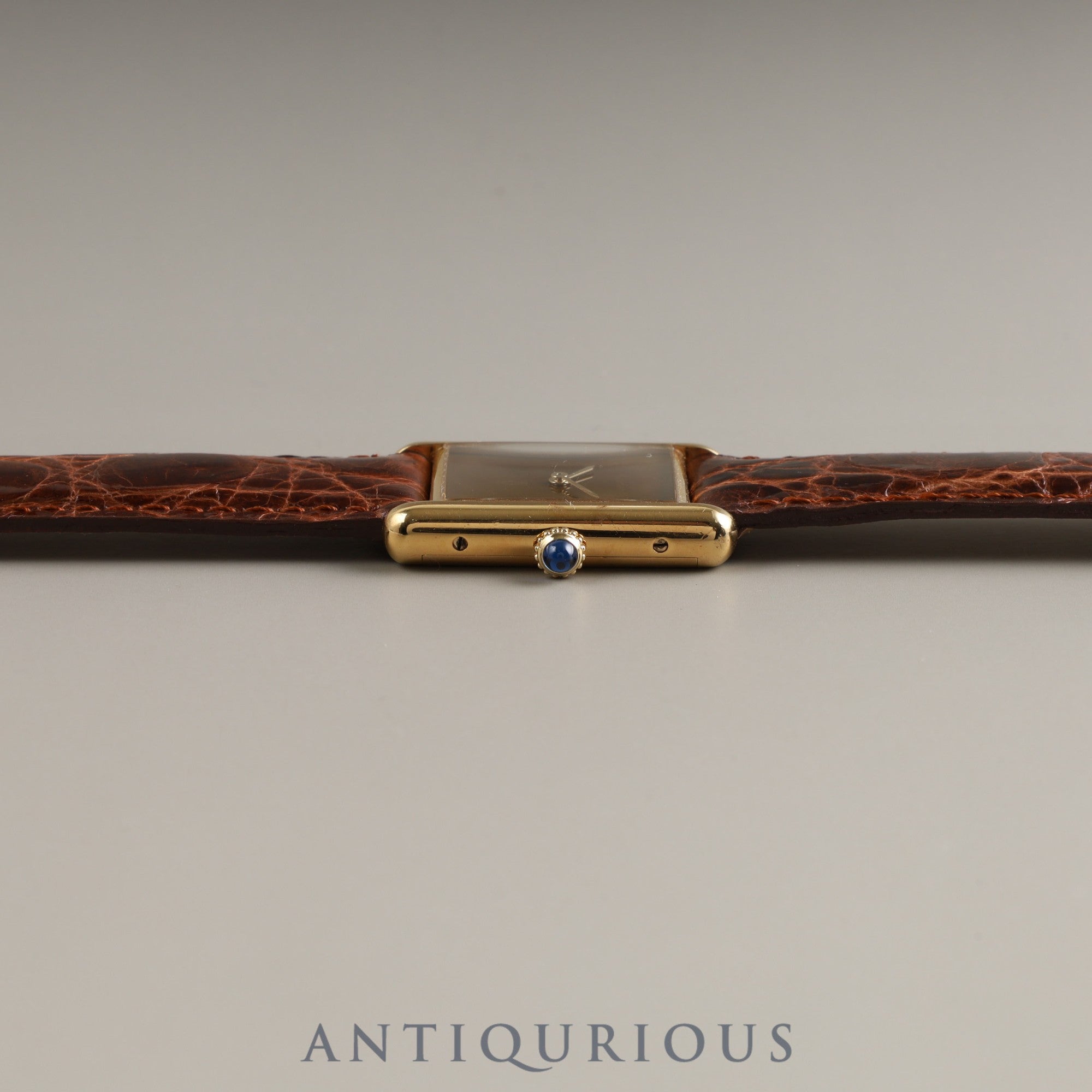 Cartier Must Tank LM Manual winding 925 Leather Genuine buckle (GP) Brown mahogany dial 1983 International lifetime warranty Cartier boutique complete service