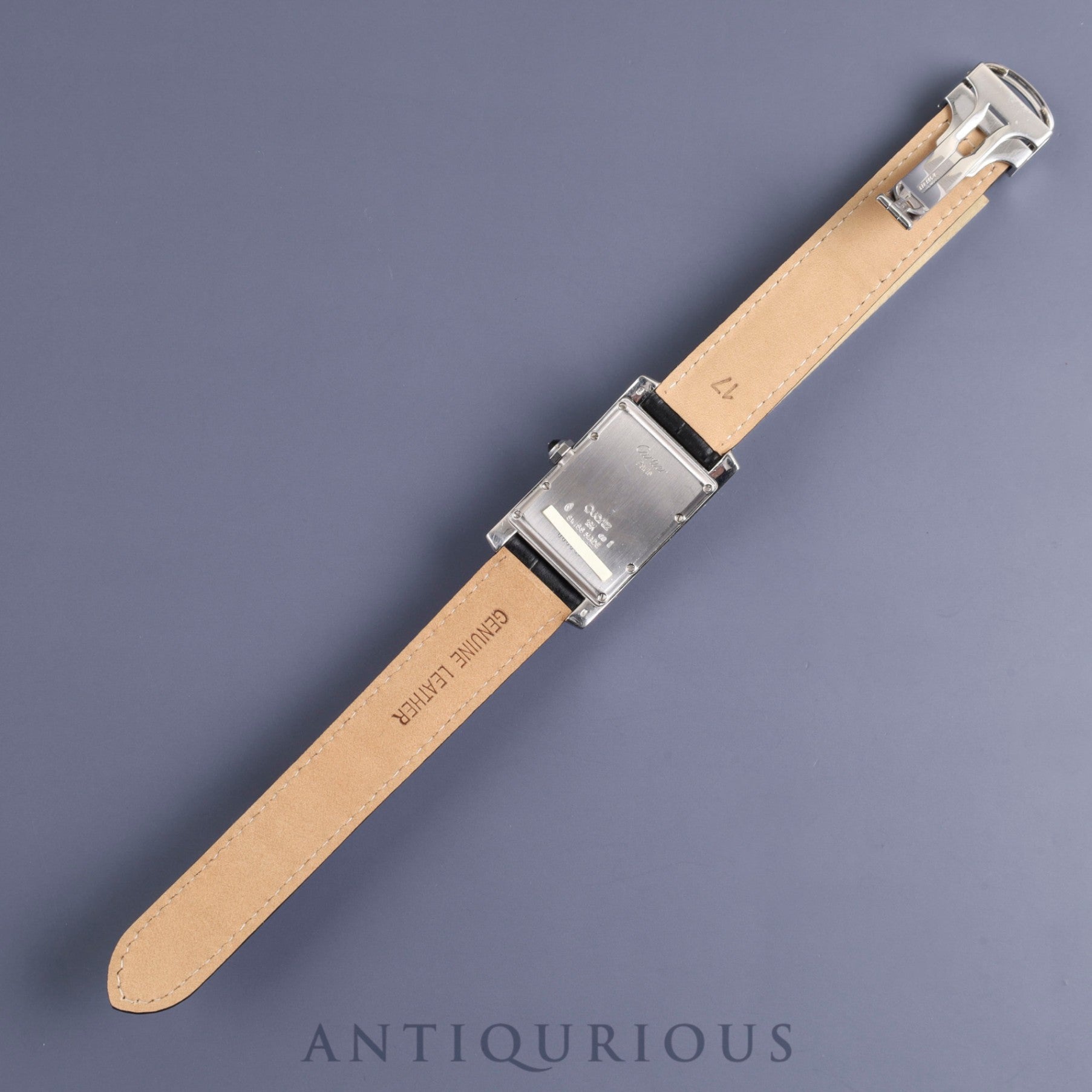 カルティエ タンクアメリカン MM W2600751 / 3012905 クォーツ Cal.012 750 革 純正Dバックル(750)ホワイトローマン文字盤 オーバーホール済み