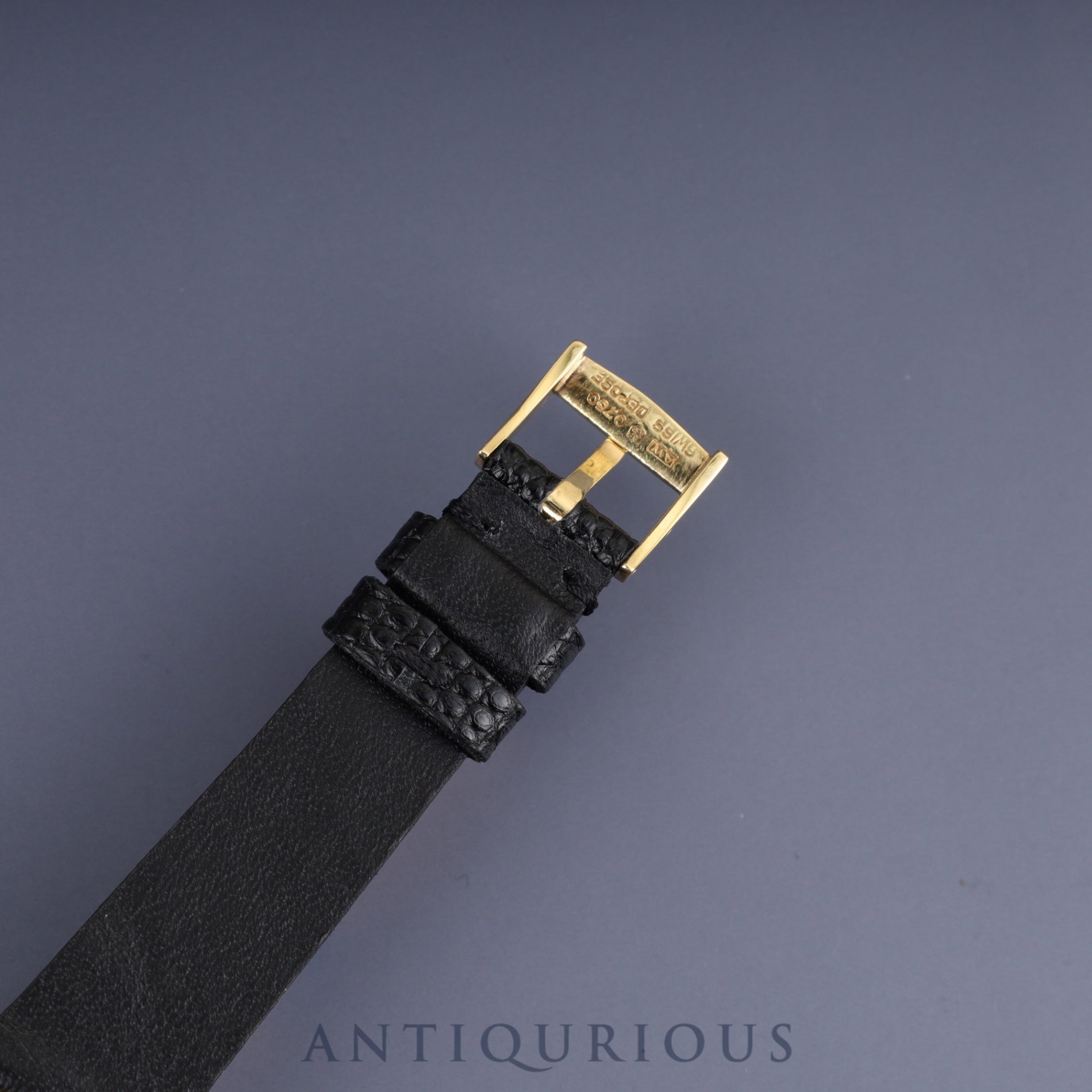 Audemars Piguet Oval Case Hand-wound Cal.2052 750 Leather Genuine Buckle (750) Black Dial Case Overhauled