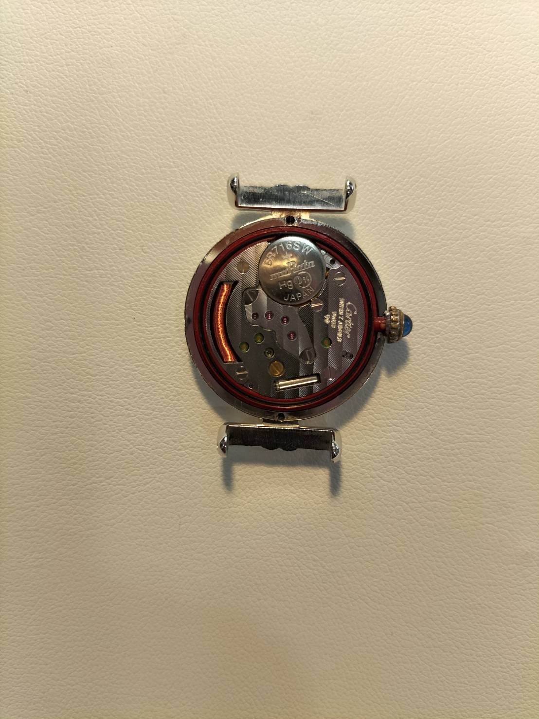 Cartier Must Colisee W1001644 / 690002 Quartz Cal.90 SV925 Leather Genuine D Buckle (SS) White Roman Dial Overhauled