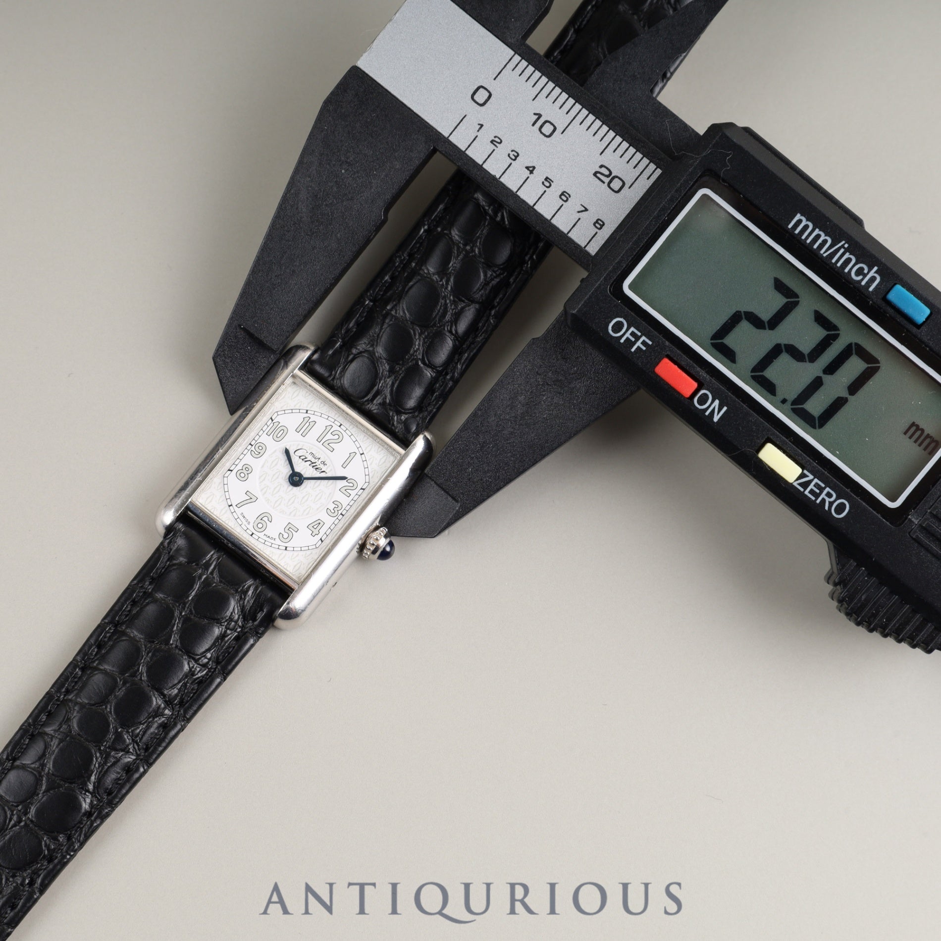 カルティエ マストタンク MM 2416 クォーツ Cal.057 SV925 革 純正Dバックル(SS) テレフォンCC文字盤 オーバーホール済み