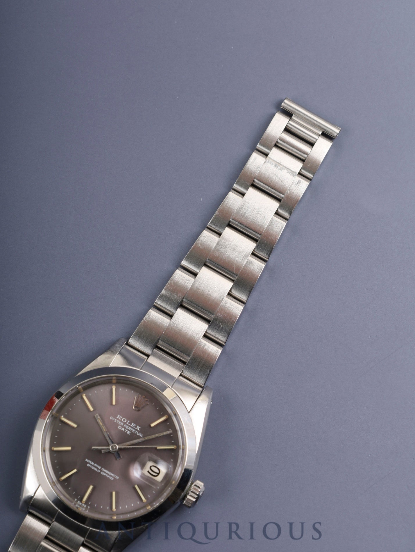 ロレックス オイスターパーペチュアルデイト 1500 自動巻き Cal.1570 SS SS グレー文字盤 36mm 19番(1966年)オーバーホール済み