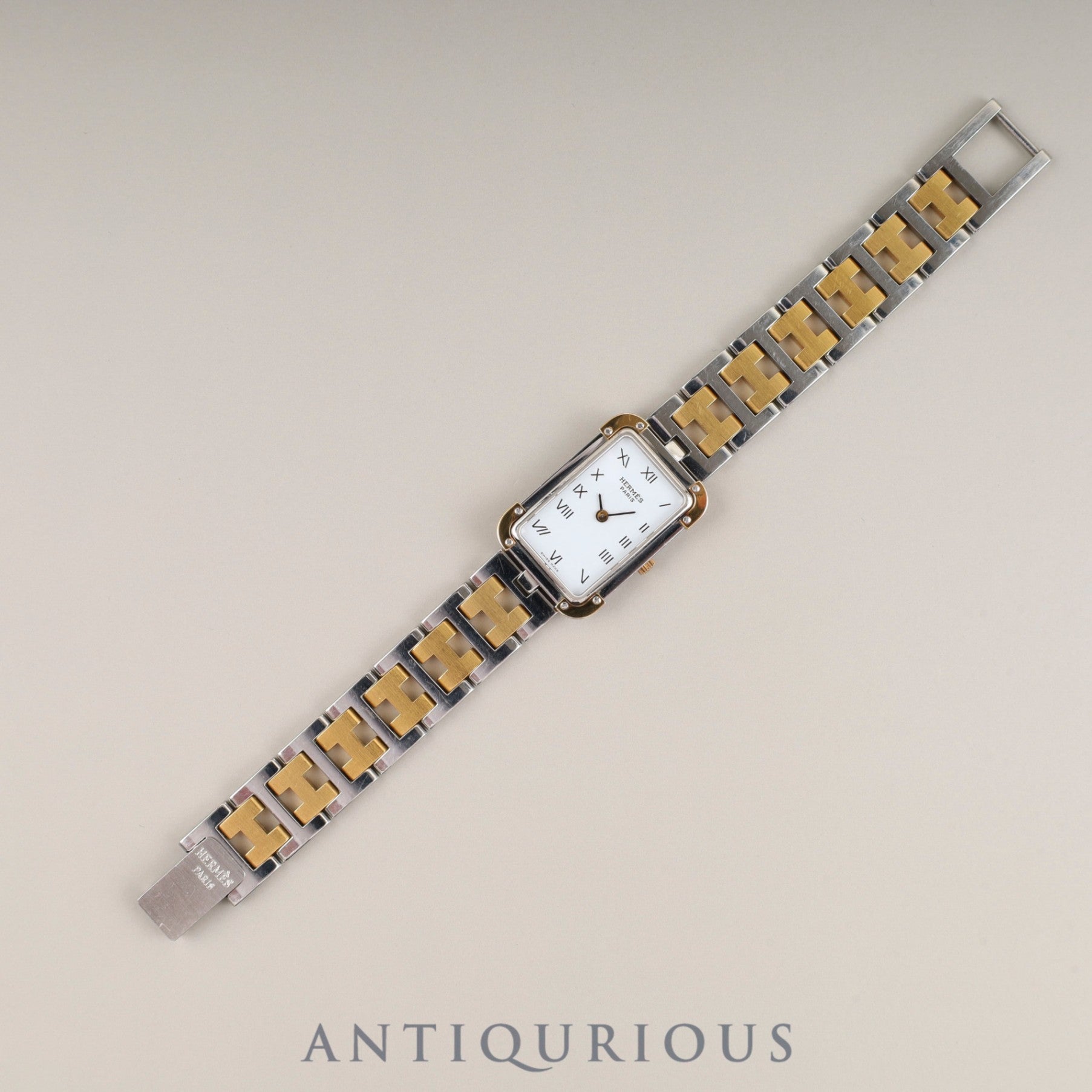 Hermès Cloajour 75.03 Quartz Cal.976 001 SS/GP SS/GP White Dial Overhauled