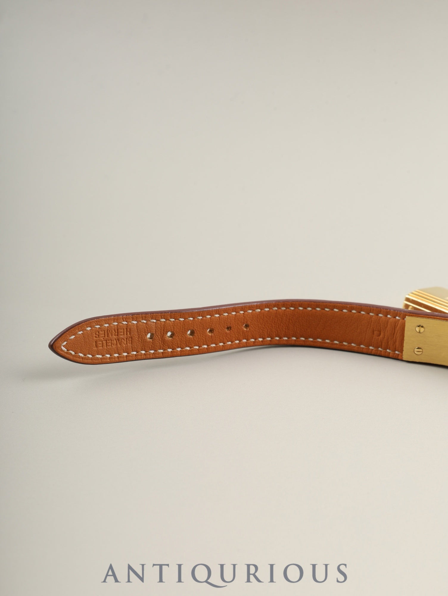 エルメス ケリーウォッチ KE1.210 クォーツ GP 純正革ベルト(D刻印:2019年) 純正尾錠(GP)シャンパン文字盤 箱 ケース 冊子 保証書(2022年) オーバーホール済み