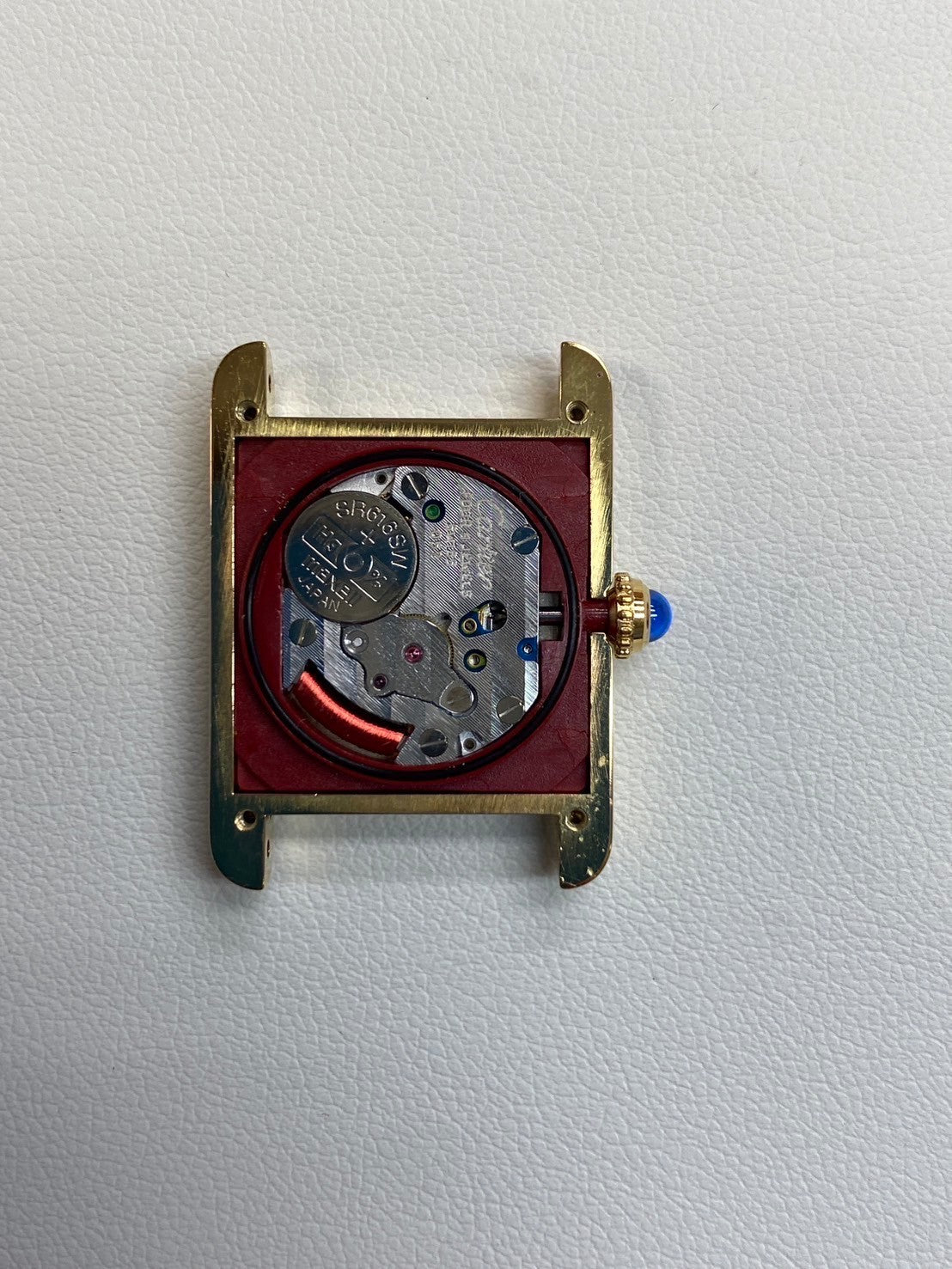 カルティエ マストタンク SM 5057001 クォーツ Cal.057 SV925 革 純正尾錠(GP)アイボリーローマン文字盤 箱 保証書(1992年) オーバーホール済み