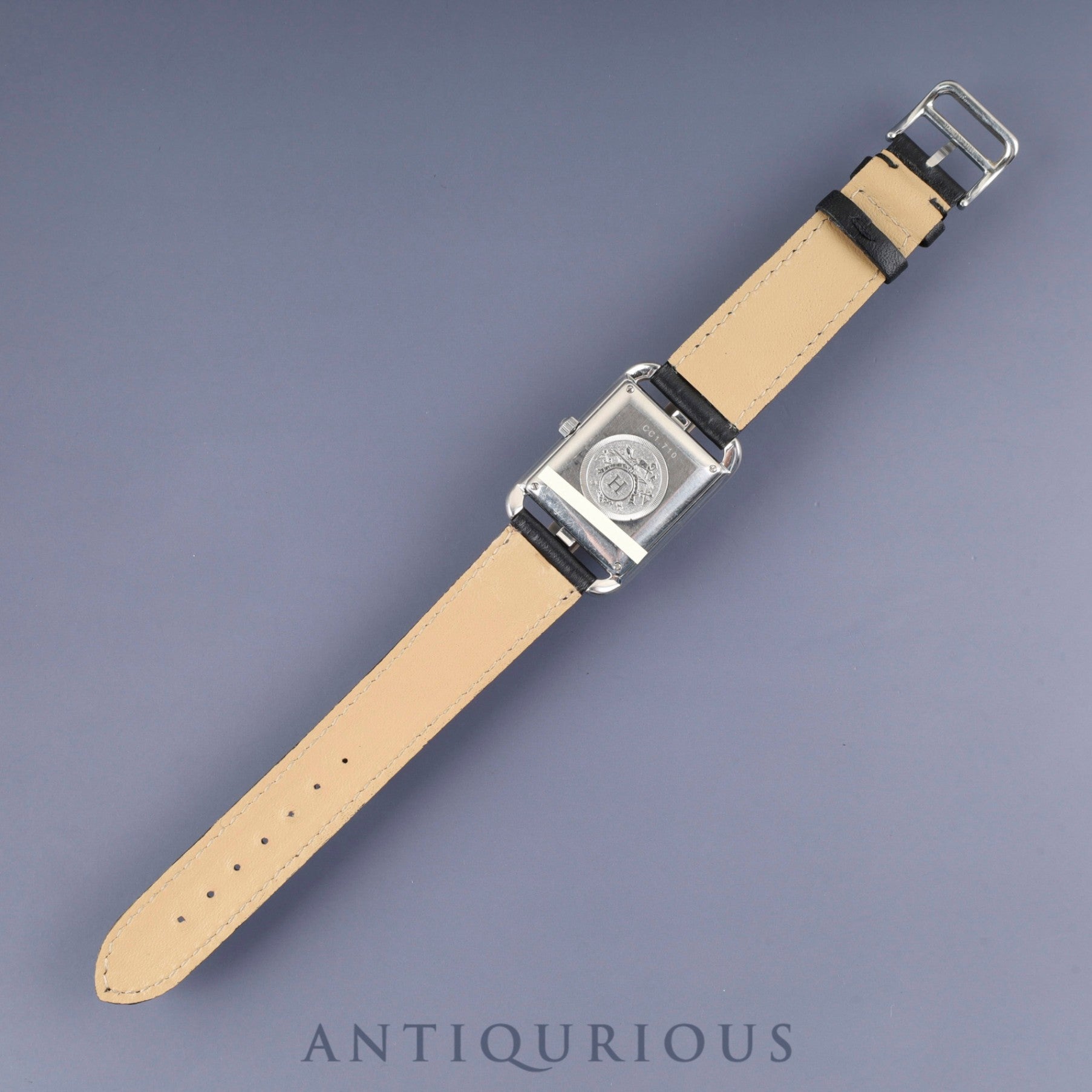 Hermès Cape Cod CC1.710 Automatic Watch, Stainless Steel Leather, Genuine Stainless Steel Buckle, Silver Arabic Dial, Overhauled