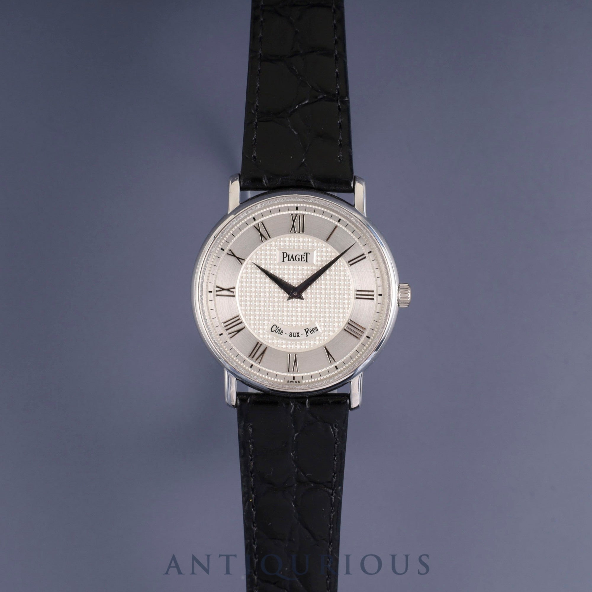 Piaget Tradition La Côte aux Fées 90035 Manual Winding Caliber 430P 750 Leather Watch with Genuine Buckle (750) Silver Dial Overhauled