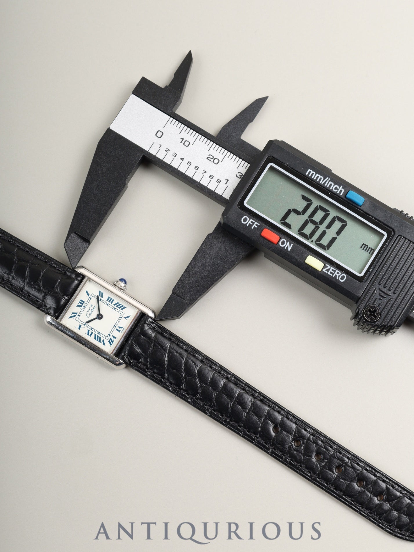 カルティエ マストタンク SM 6057002 クォーツ Cal.057 SV925 革 純正尾錠(SS)ホワイトローマン文字盤 (SWISS表記)オーバーホール済み