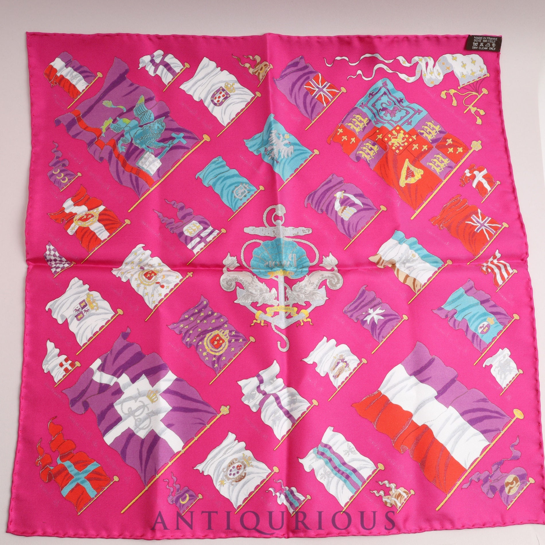 Hermes scarf Carre 45 PAVOIS ship flag