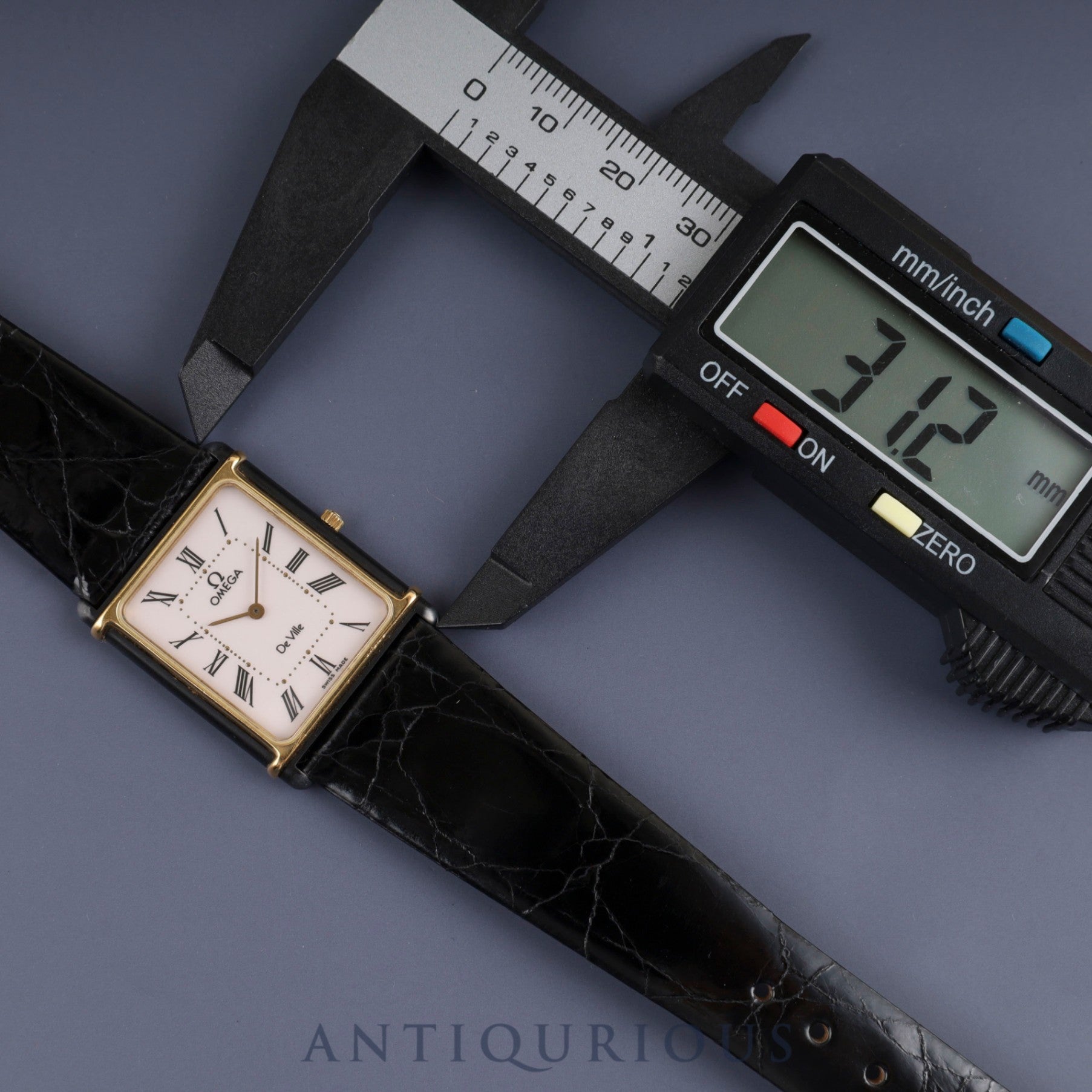 オメガ デ・ヴィル オートゥイユ 191.0221 クォーツ Cal.1450 GP 革 純正尾錠(GP) ホワイト文字盤 箱 純正ベルト オーバーホール済み