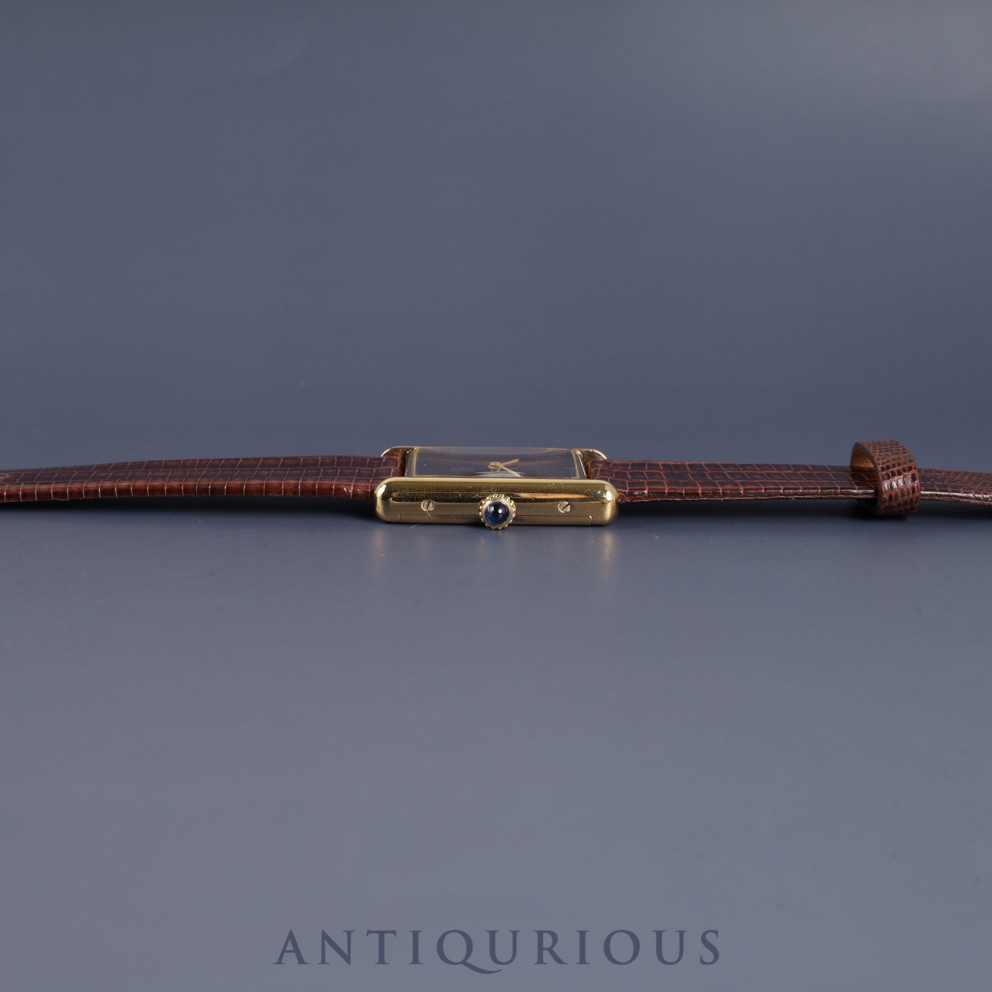 Cartier Must Tank LM Manual winding Cal.78-1 SV925 Leather Genuine buckle (GP) Mahogany dial Overhauled