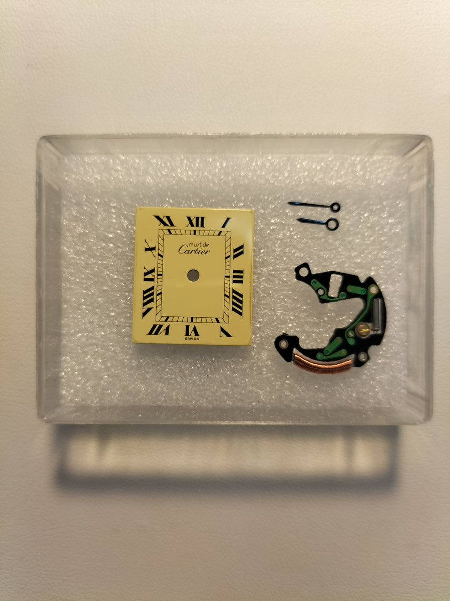 カルティエ マストタンク LM 590005 クォーツ Cal.90 SV925 革 純正ピンバックル(GP)アイボリーローマン文字盤(SWISS表記)オーバーホール済み 新品仕上げ済み