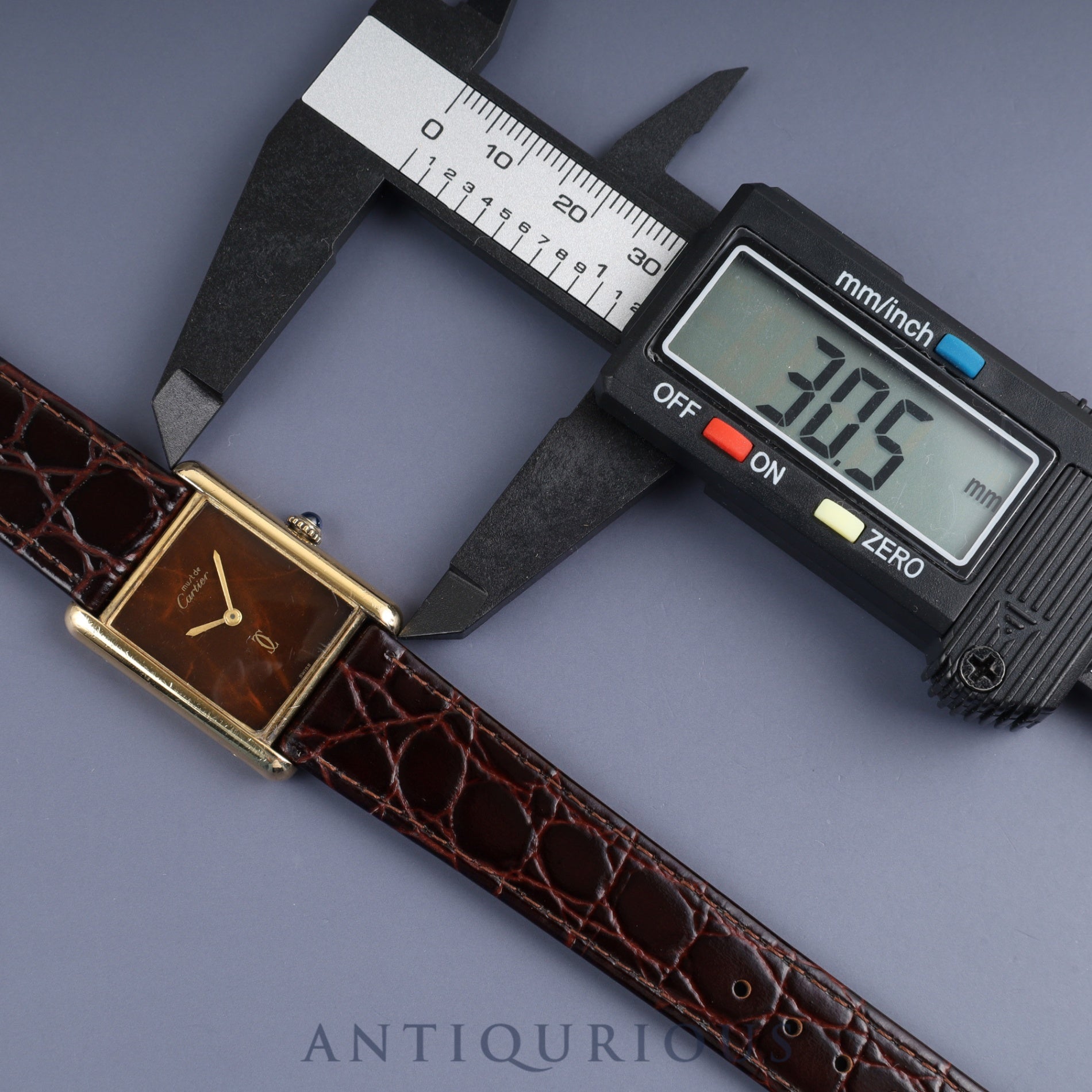 Cartier Must Tank LM Manual winding Cal.78-1 SV925 Leather Genuine buckle (GP) Mahogany dial Overhauled