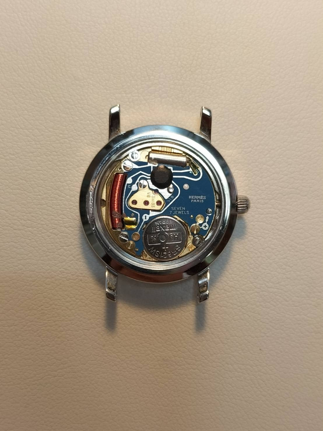 Hermès Clipper CL4.220 Quartz Cal.- SS/GP SS/GP Ivory Dial Box Warranty (1998) Overhauled