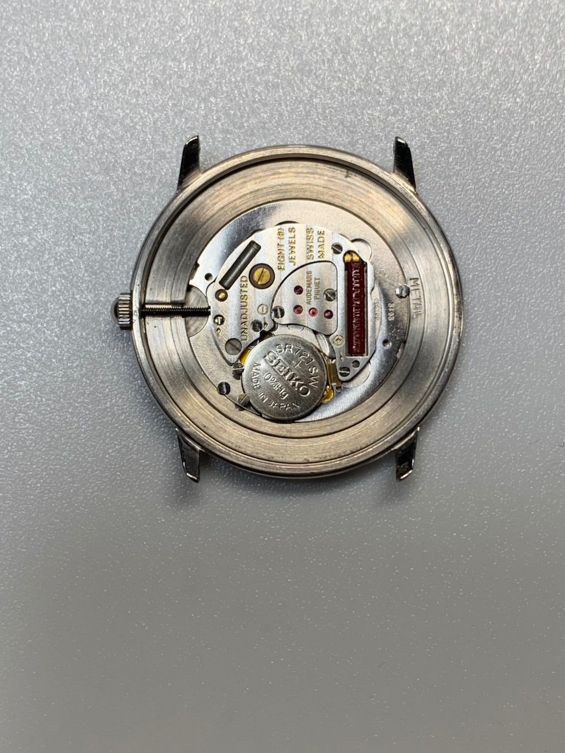 Audemars Piguet Round Quartz Cal.2612 750WG Leather Original Pin Buckle (750WG) Silver Dial Overhauled