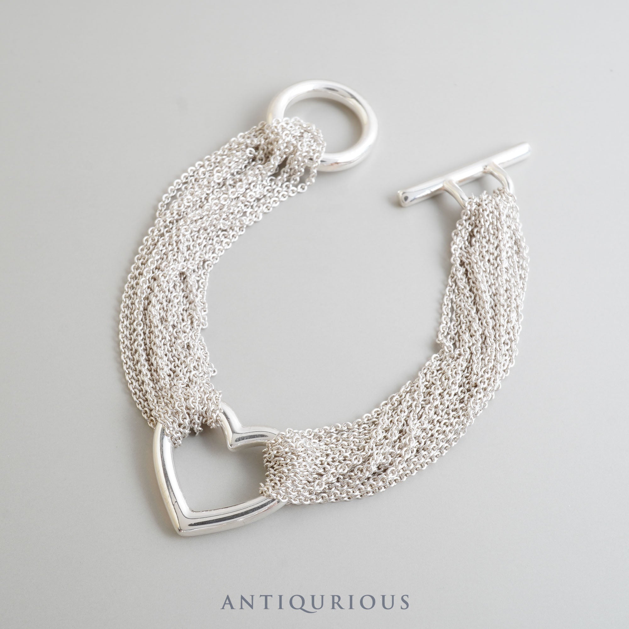 ティファニー ブレスレット オープンハート トグル