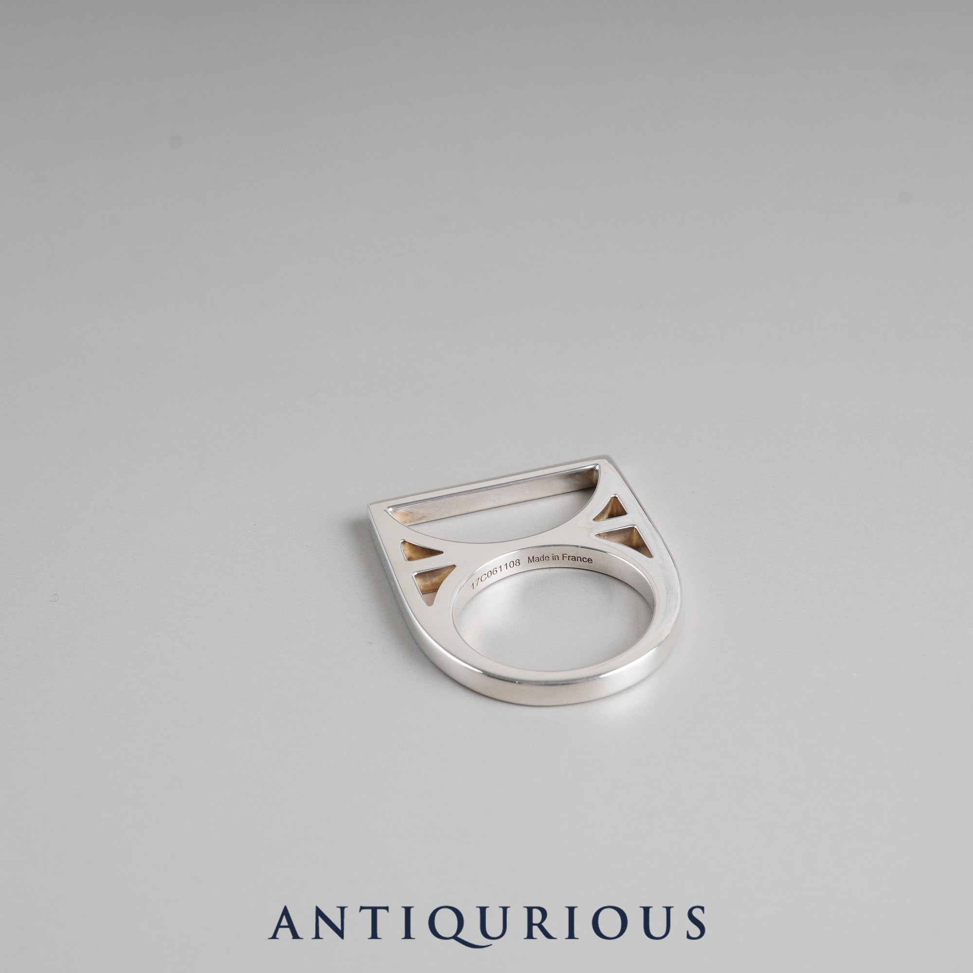 Hermes Ring Chaine d'Ancre Game Sterling Silver #52 17 Year Stamp