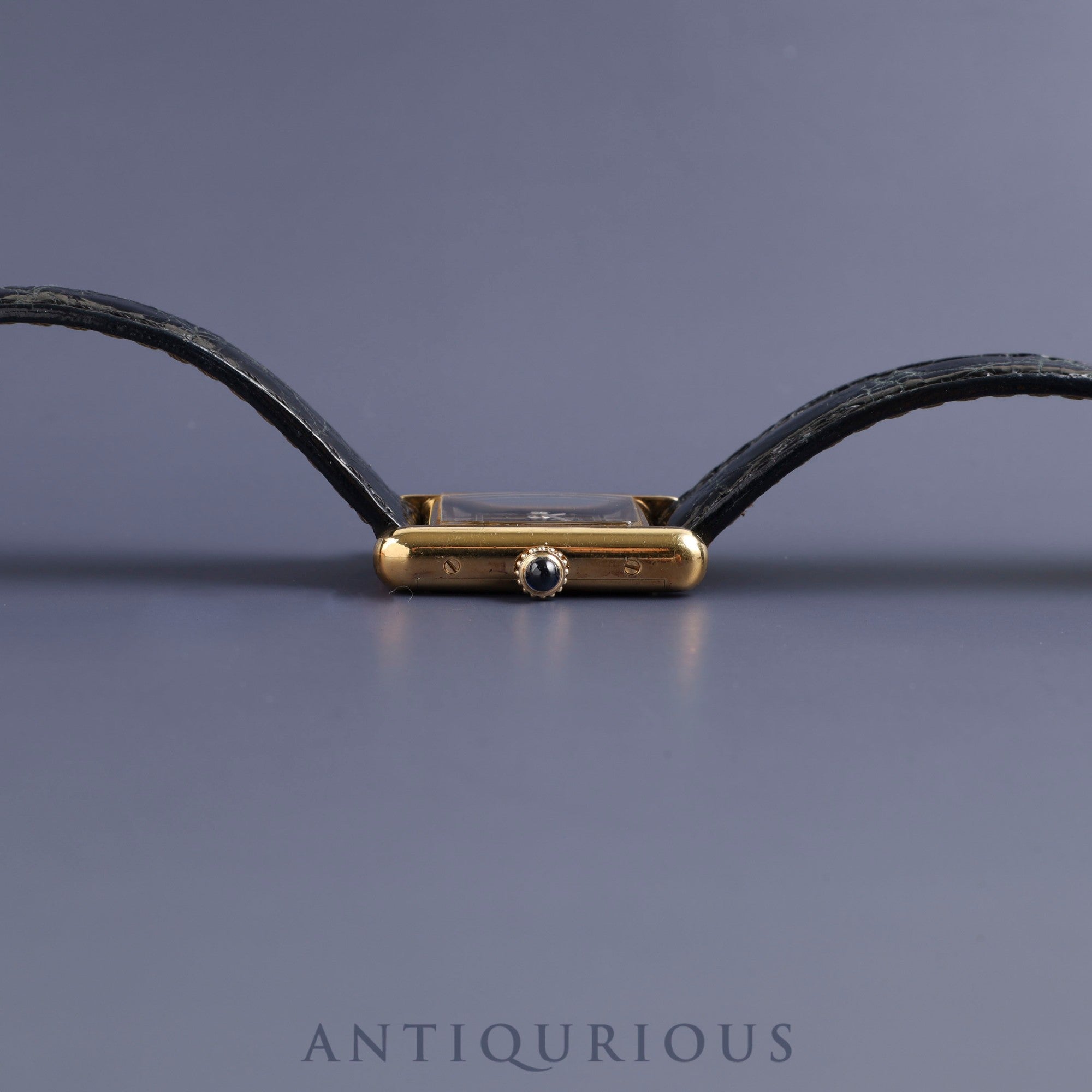 カルティエ マストタンク SM 手巻き Cal.78-1 SV925 純正革ベルト 純正尾錠(GP)ブラックローマン文字盤 オーバーホール済み