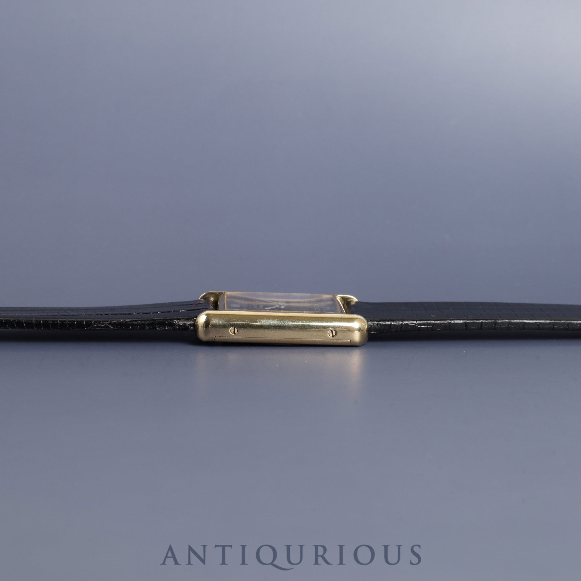 Cartier Must Tank LM 81974913 Manual winding Cal.78-1 Leather Genuine buckle (GP) Black Roman dial Warranty (no date) Overhauled