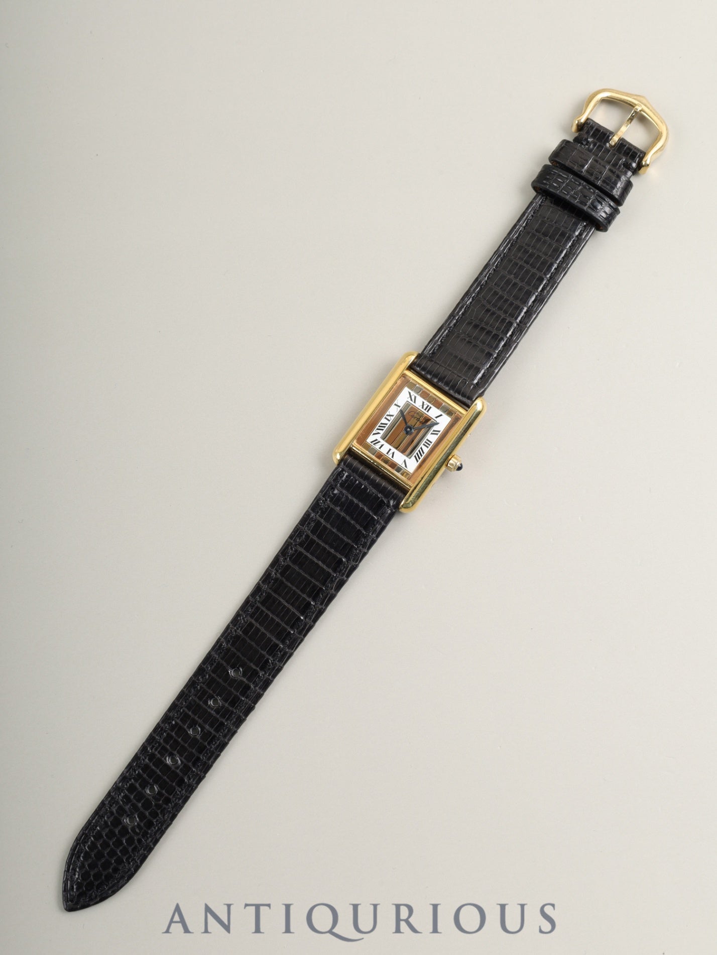 カルティエ マストタンク SM W1003153 / 5057001 クォーツ Cal.66 SV925 革 純正ピンバックル(GP) フロントトリニティ文字盤(SWISS表記)オーバーホール済み