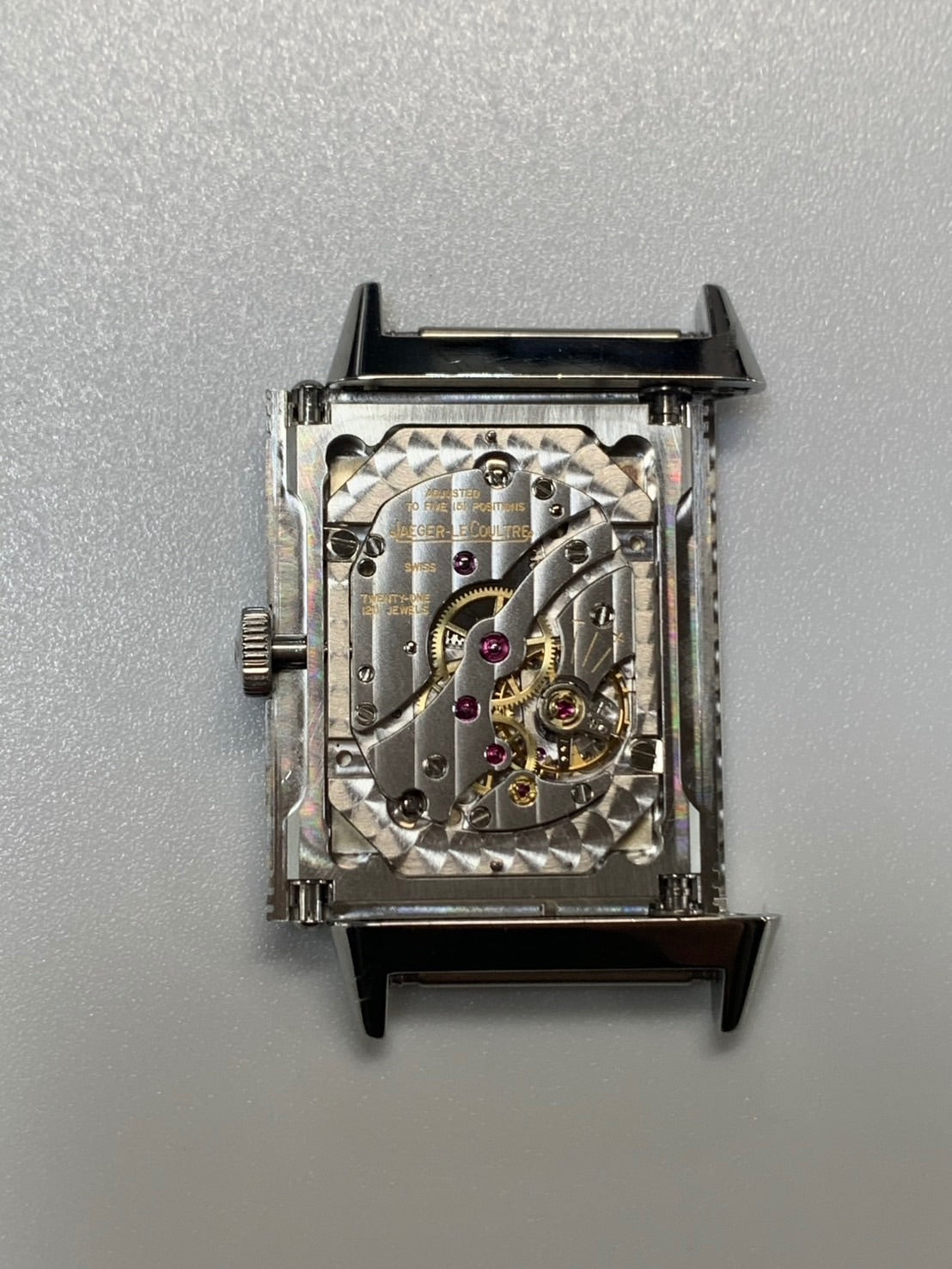 ジャガー・ルクルト グランド レベルソ ウルトラ スリム Q2788520/277.8.62 手巻き Cal.822 SS 革 純正ピンバックル(SS)シルバーアラビア文字盤 箱 保証書(2014年) 冊子 オーバーホール済み