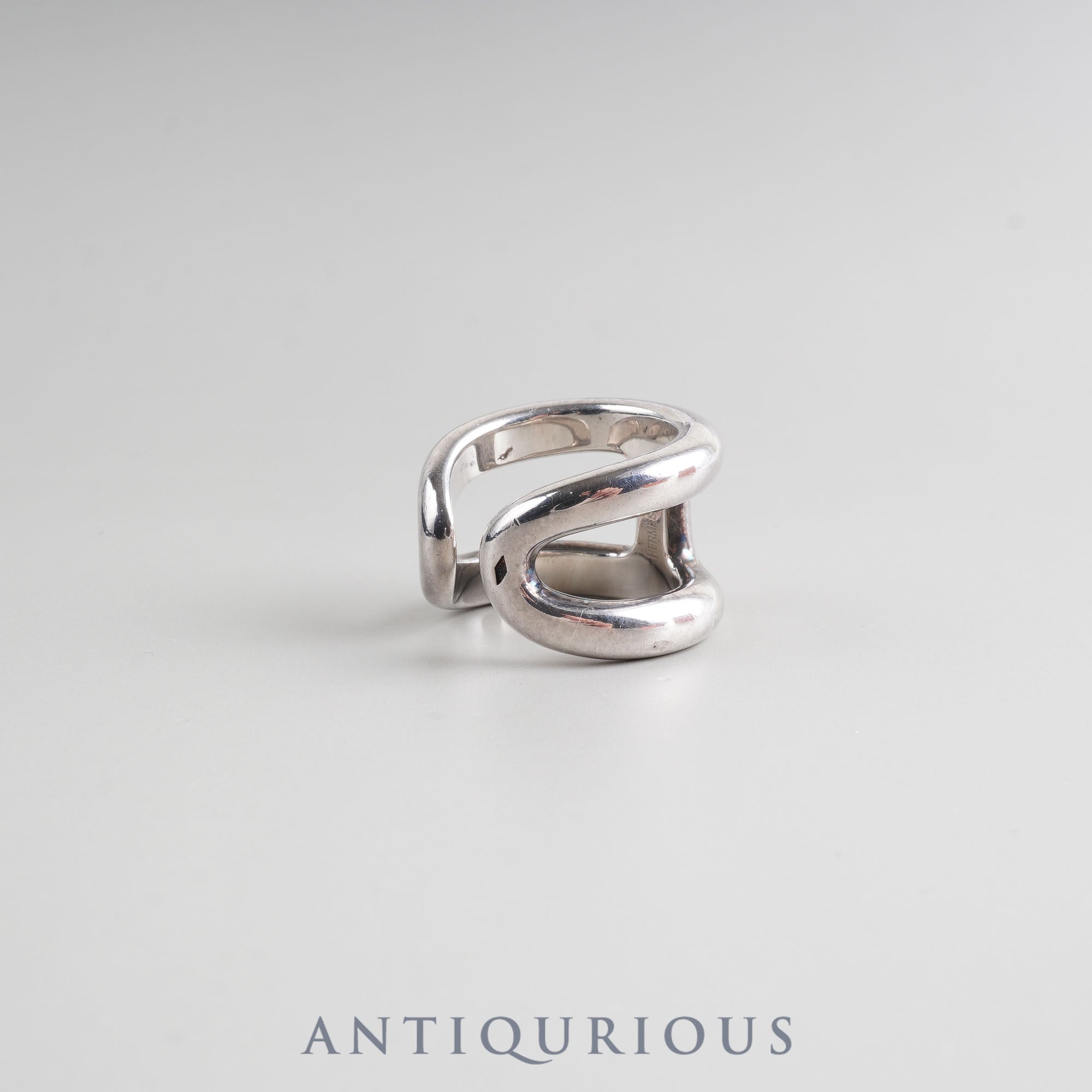 Hermes Ring Osmos GM SV925 53 Size 13 Old Engraving