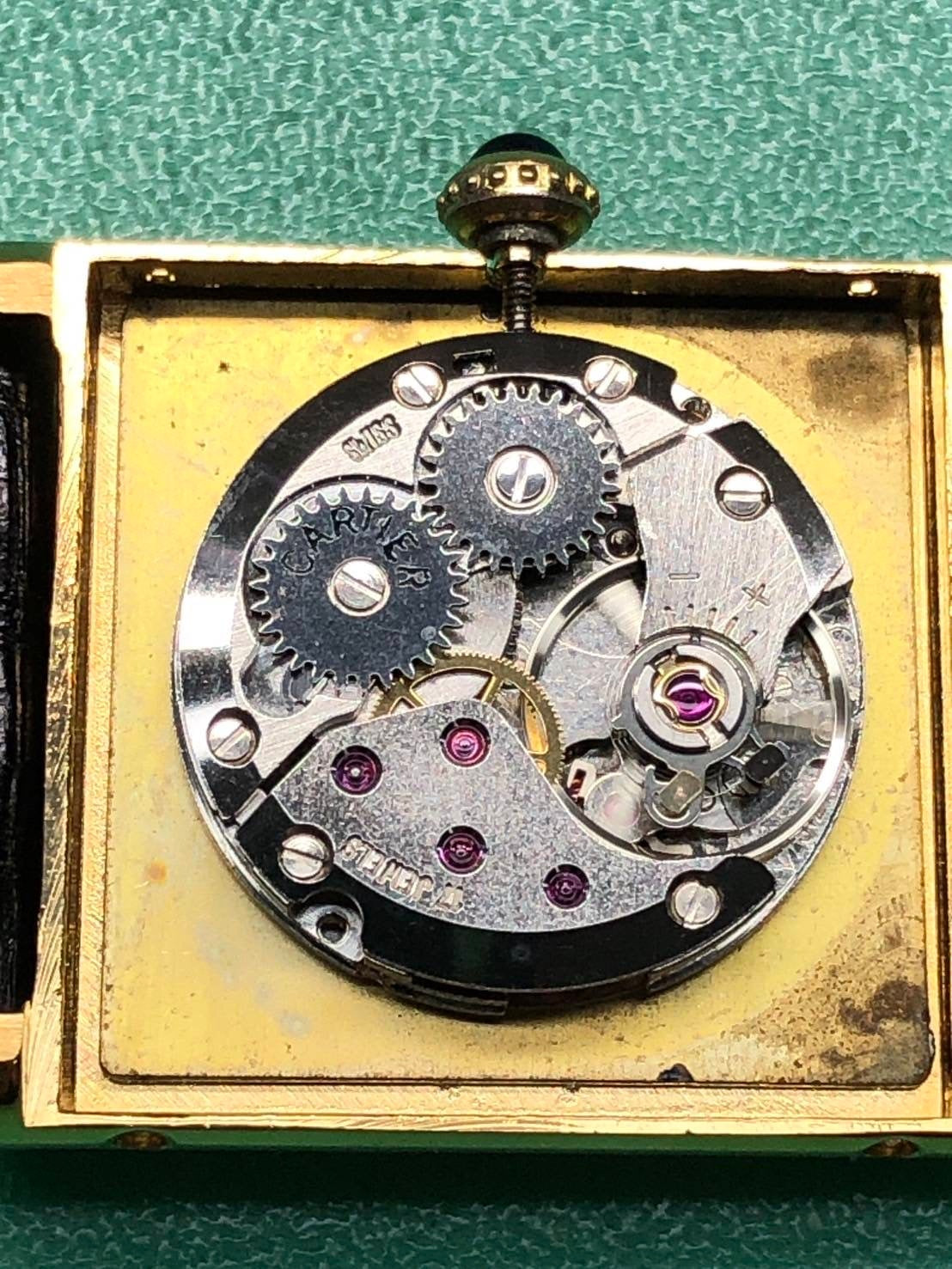 Cartier Must Tank LM Manual Winding No Index Onyx Dial