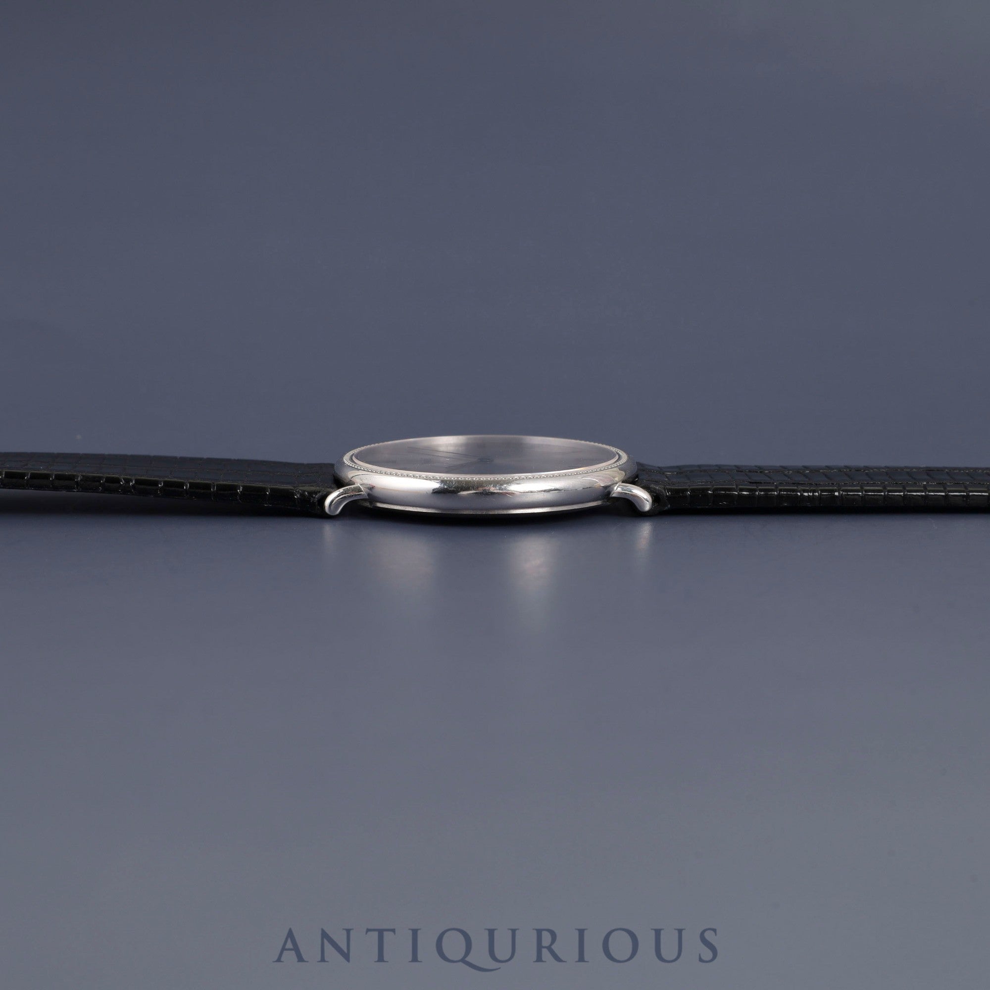 Piaget Round 90239 Manual Winding Caliber 9P2 750 Leather Genuine Buckle (750) Silver Dial Genuine Strap Overhauled