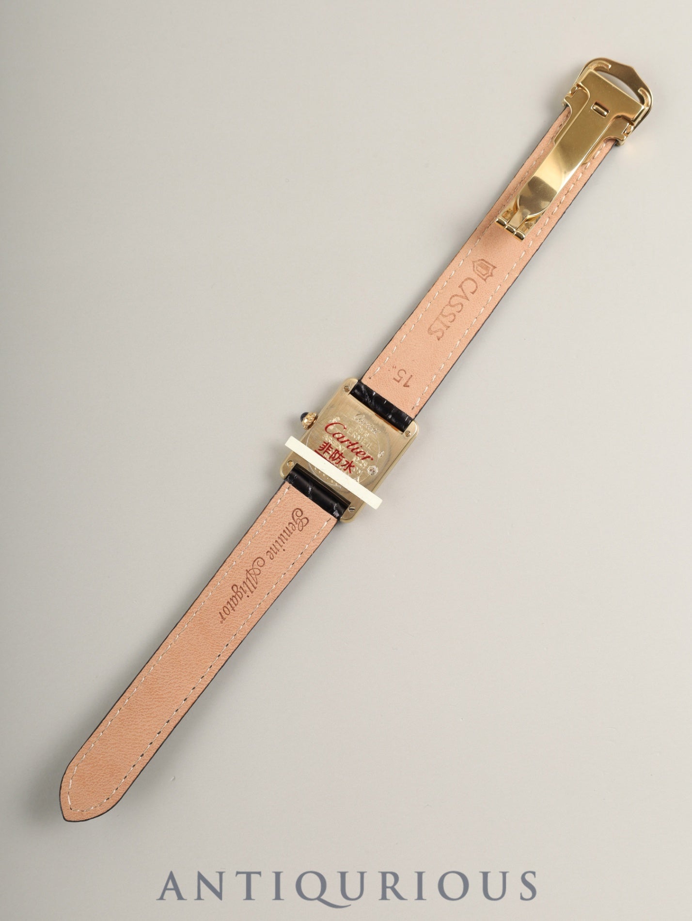 カルティエ マストタンク SM 5057001 クォーツ Cal.- SV925 革 純正Dバックル(GP)オパラン文字盤(SWISS表記)箱 冊子 保証書(1995年)カルティエブティックにてコンプリートサービス済み