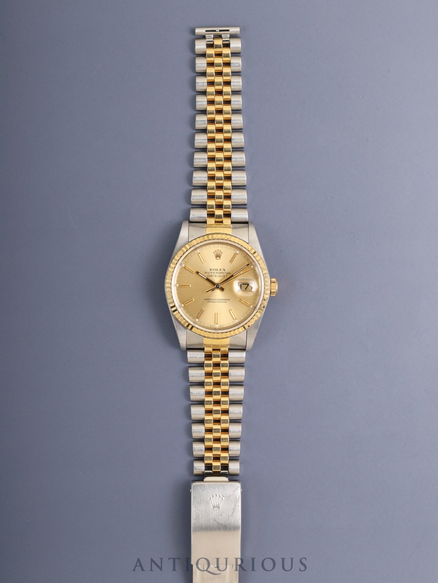 Rolex Datejust 16233 Automatic Cal.3135 SS/YG SS/YG Champagne Dial (SWISS MADE) L Serial (1989-1990) Warranty (undated) Box Overhauled