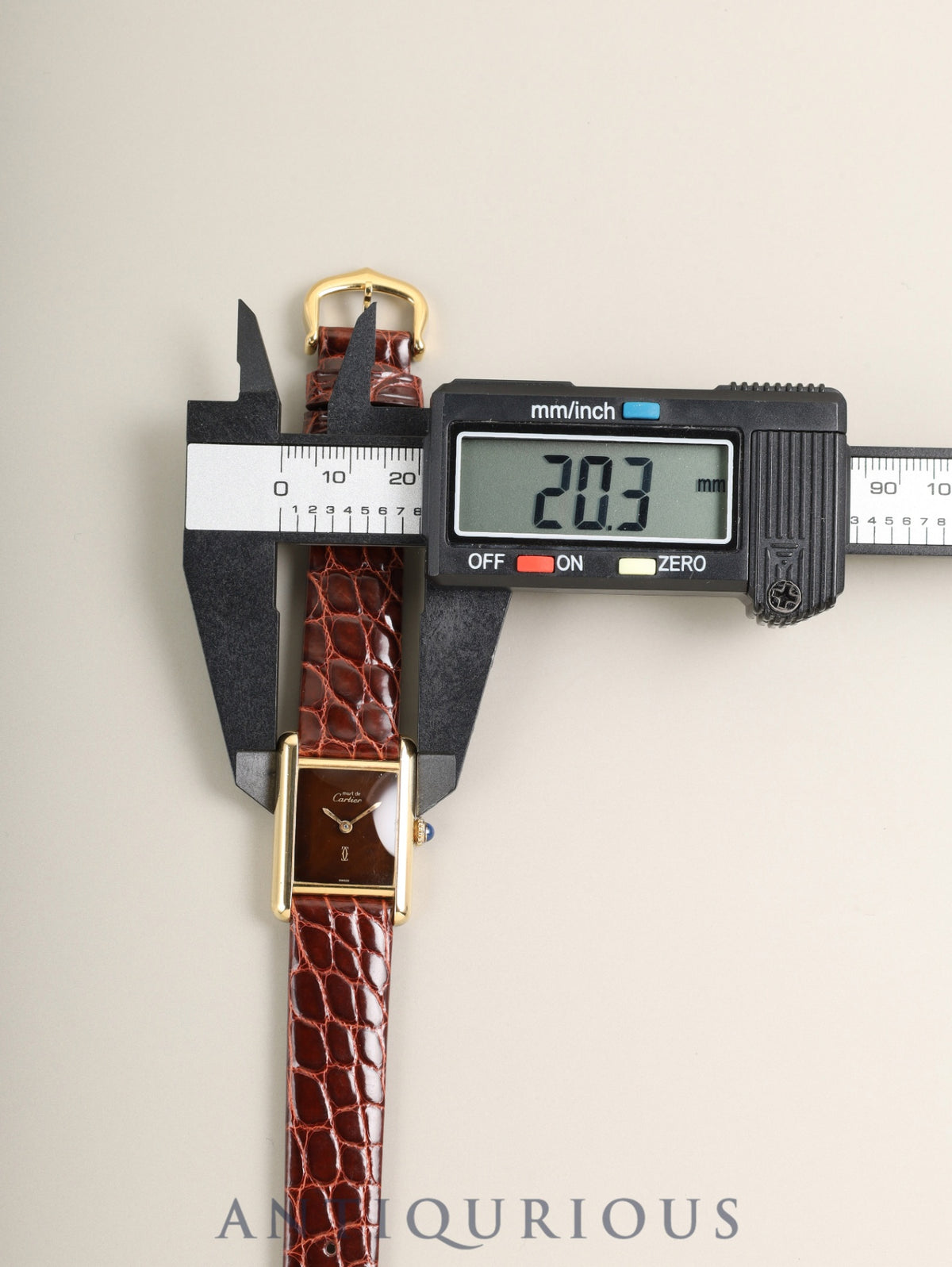 カルティエ マストタンク SM 3 手巻き Cal.78-1 SV925 革 純正ピンバックル(GP) マホガニー文字盤(SWISS表記) オーバーホール済み