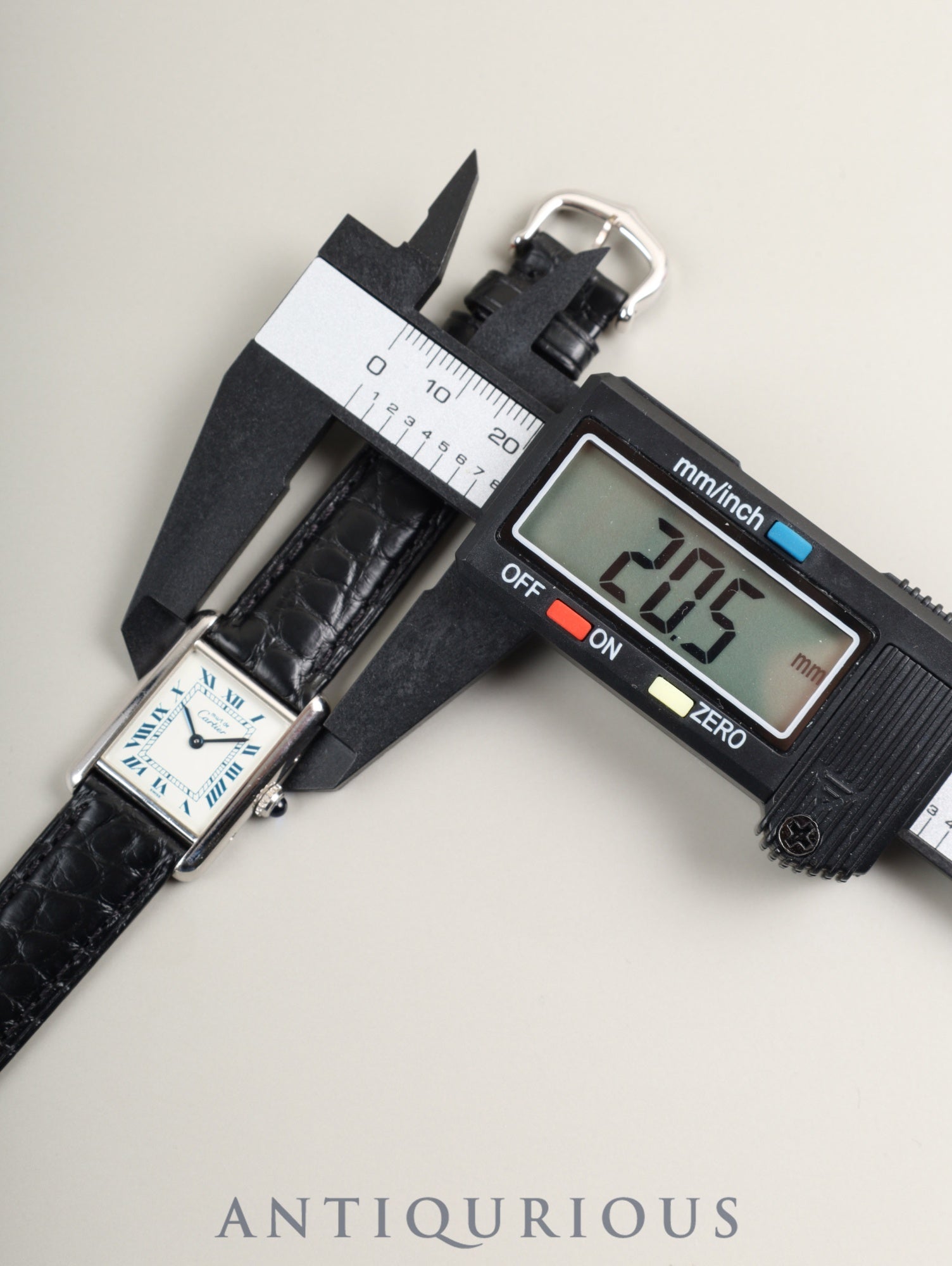 カルティエ マストタンク SM 6057002 クォーツ Cal.057 SV925 革 純正尾錠(SS)ホワイトローマン文字盤 (SWISS表記)オーバーホール済み