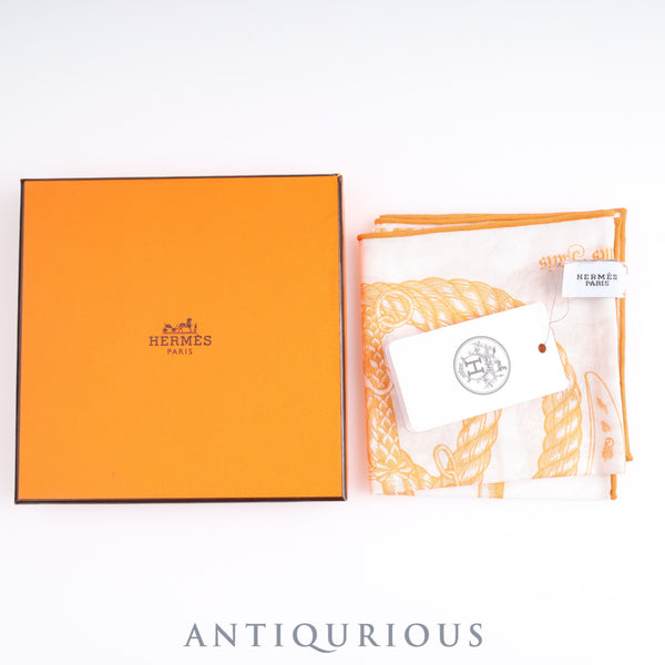 Hermes scarf Carre 45 Della Cavalleria box 100% cotton