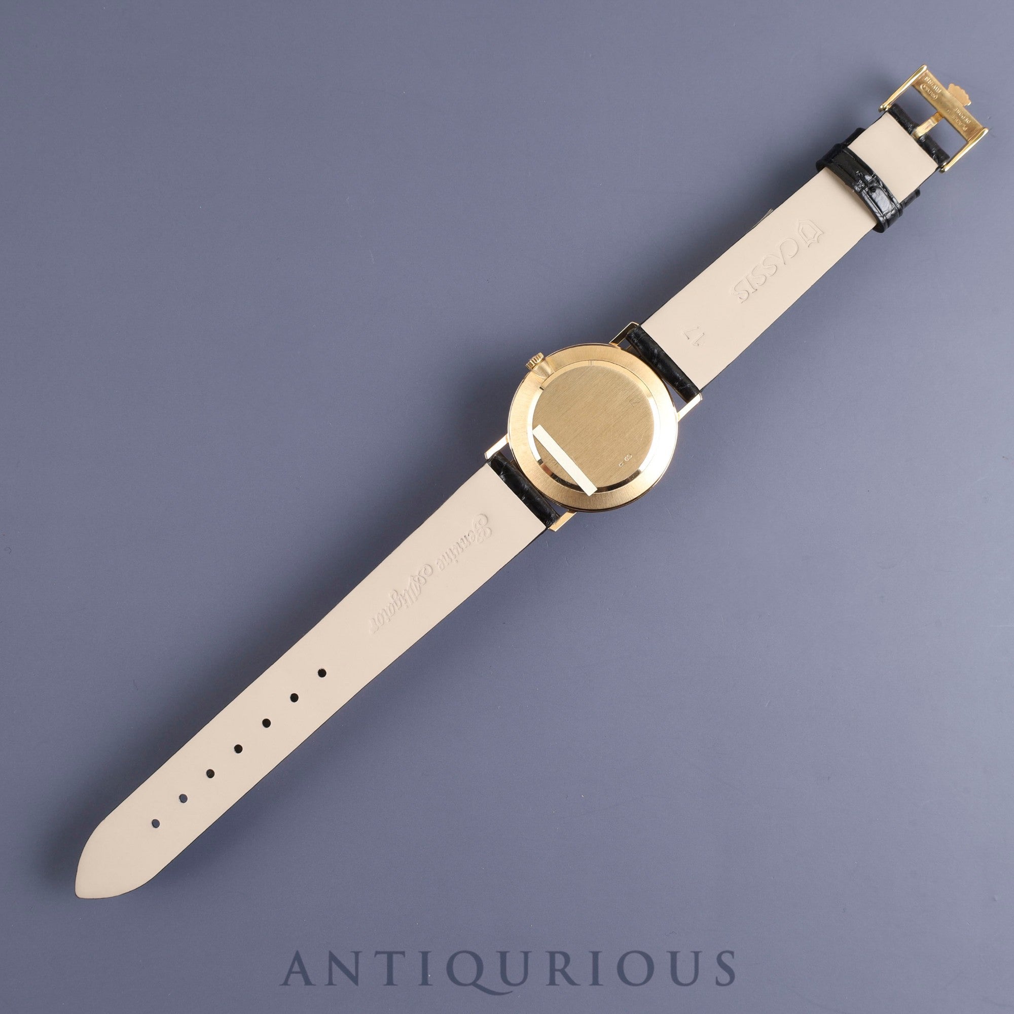 Rolex Cellini 4112 Manual winding Cal.1601 750YG Leather Genuine buckle (GP) White Roman dial 32mm N series (1991) Overhauled