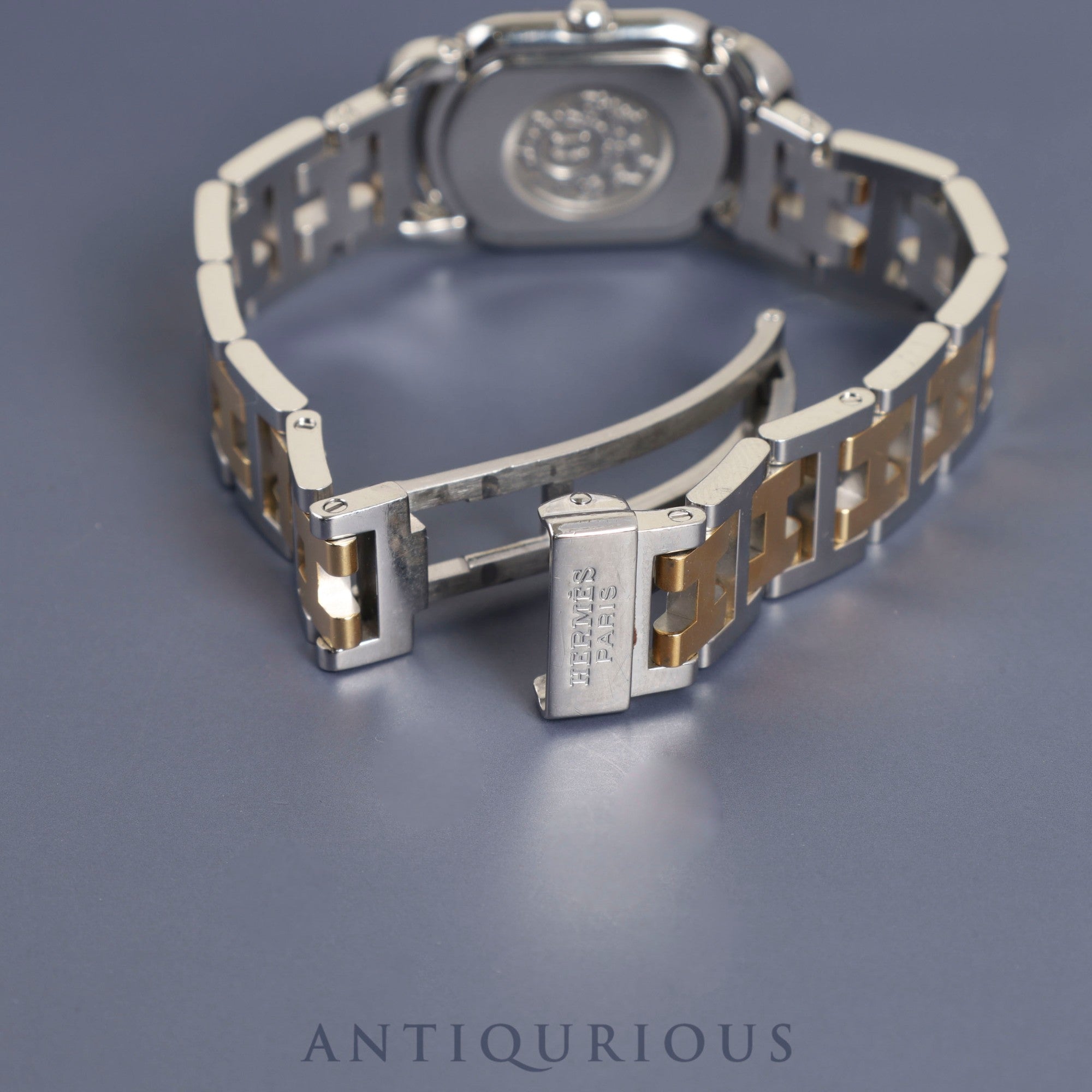 Hermes Rally RA1.220 Quartz Cal.976.001 SS/GP White Dial Overhauled