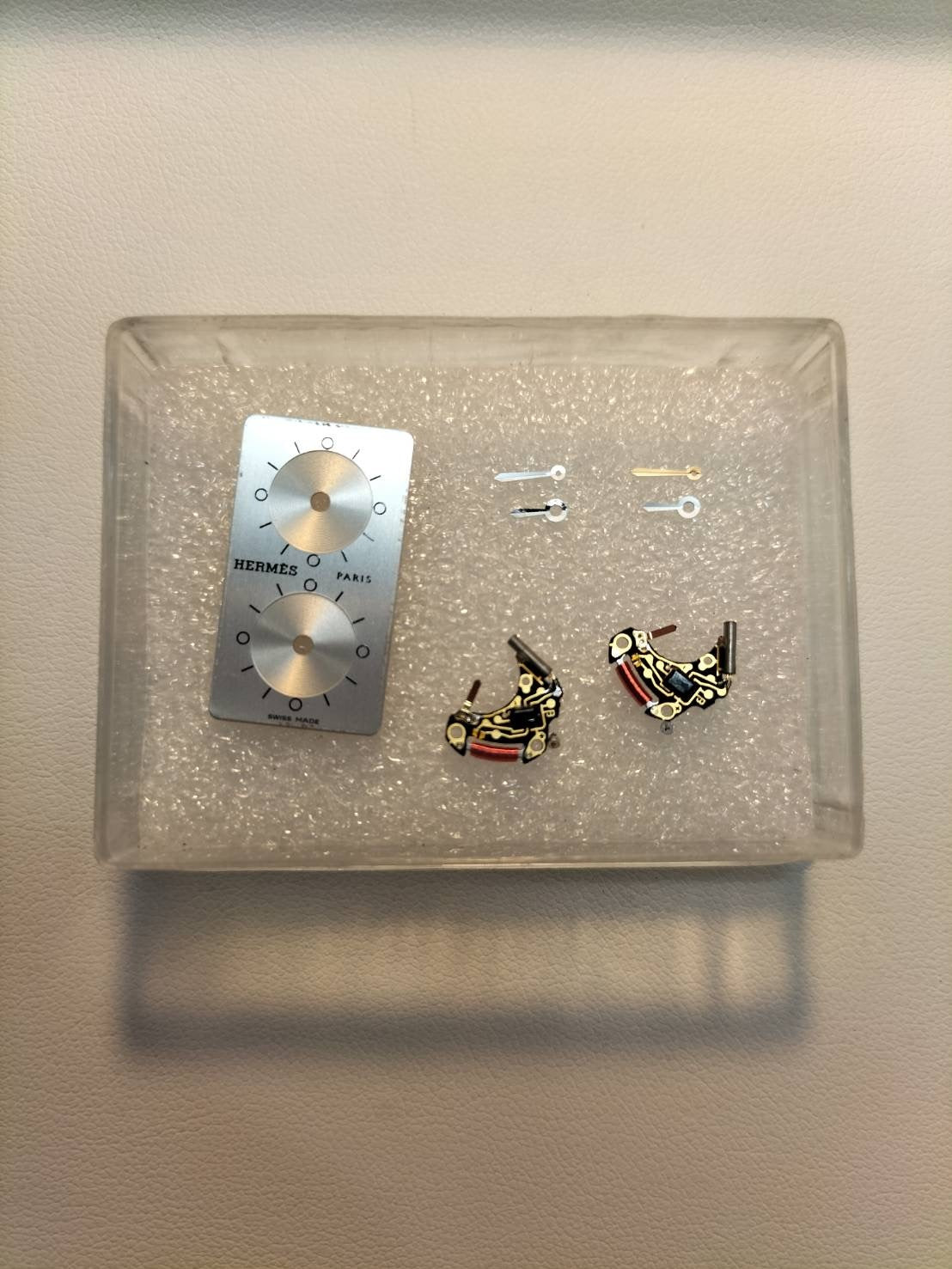 Hermes Cape Cod Dezone CC3-210 Quartz Cal.E01001 SS Leather Genuine Buckle (SS) Silver Dial Overhauled