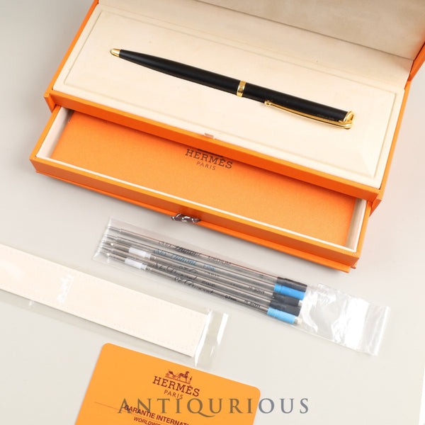 エルメス アレグロ シャープペンシル/ボールペン GP/レジン 箱 保存袋 冊子 保証書(1994年)未使用デュポン社リフィル×3(ブラック・M/F、ブルー・F)シャープペンシル芯×2