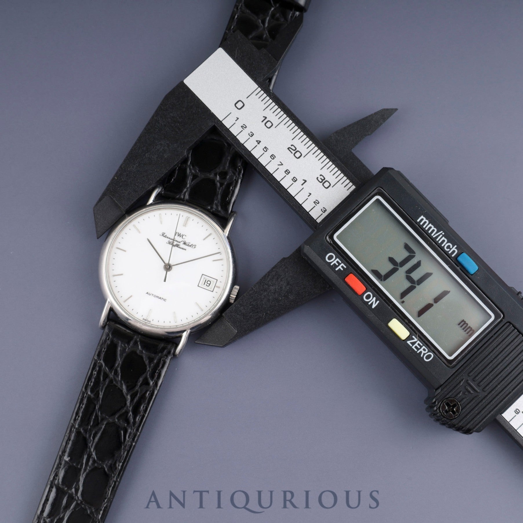 IWC アイダブリュシー ポートフィノ IW351320 自動巻き Cal.37521 SS 革 純正尾錠(SS) ホワイト文字盤 34mm オーバーホール済み