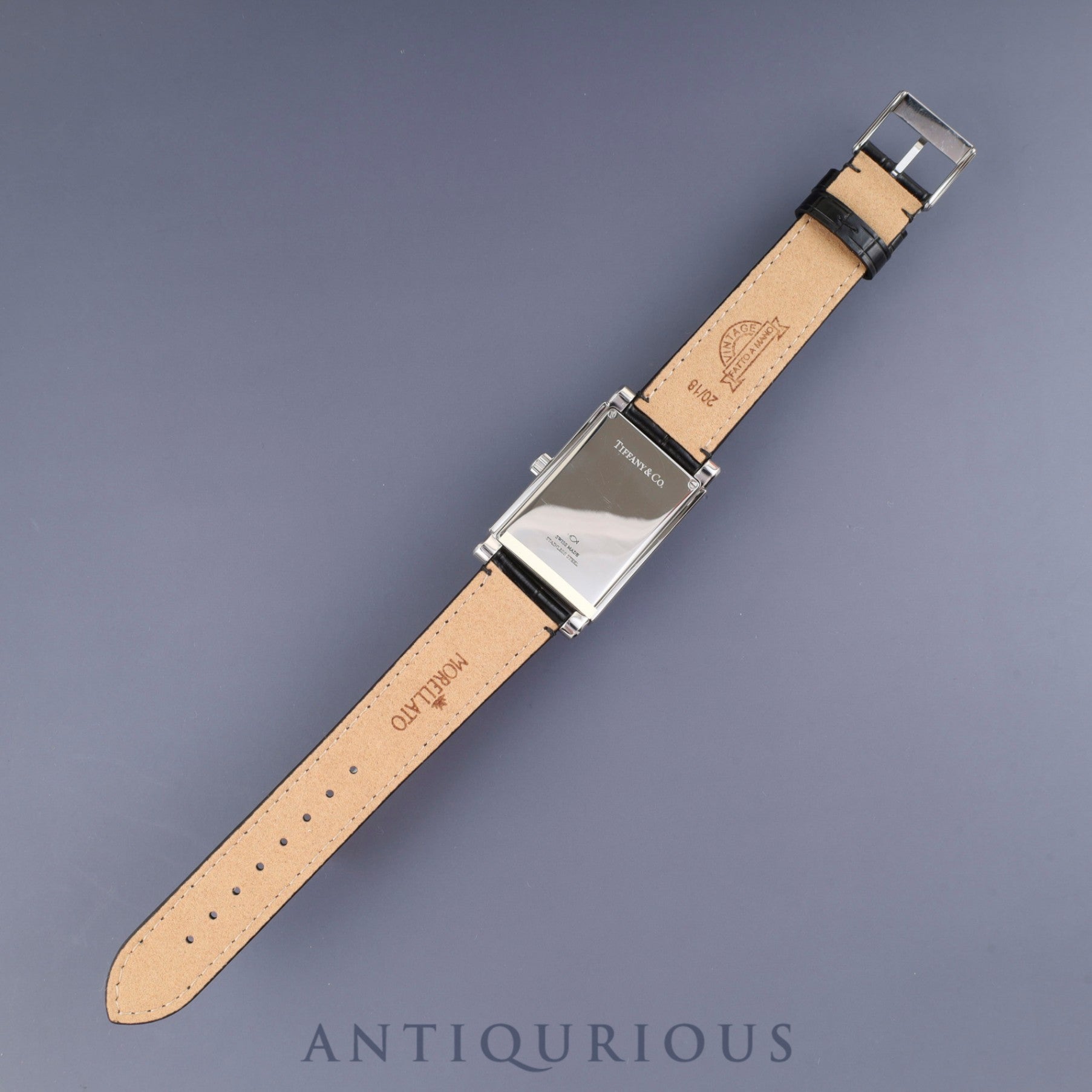 ティファニー グランドデイト 自動巻き SS 革 純正尾錠(SS)ホワイトアラビア文字盤 オーバーホール済み