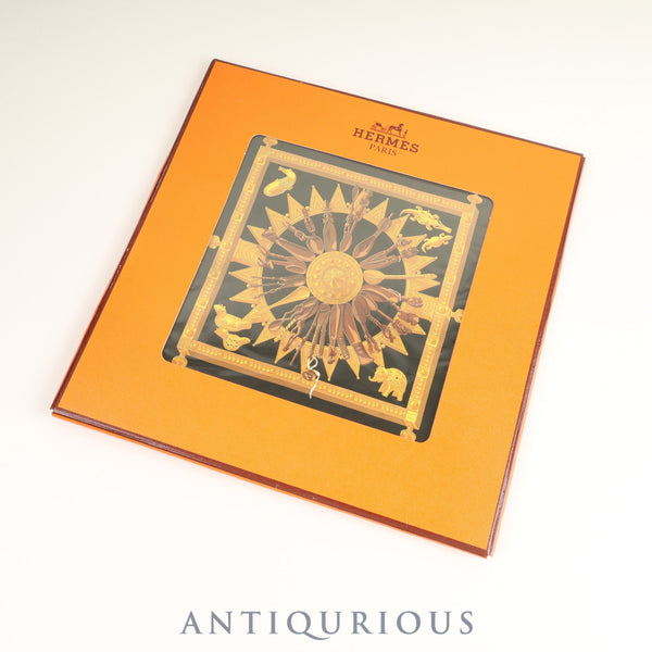 エルメス スカーフ カレ90 アフリカのスプーン SILK100% 箱