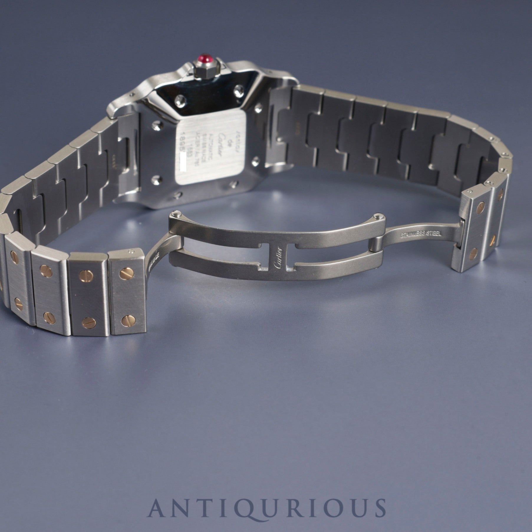 Cartier Santos Galbee LM AC23.80gr OR 0.750 4.05gr Automatic SS/YG SS/YG Garnet dial Bordeaux dial Complete service (full maintenance) completed at Cartier boutique