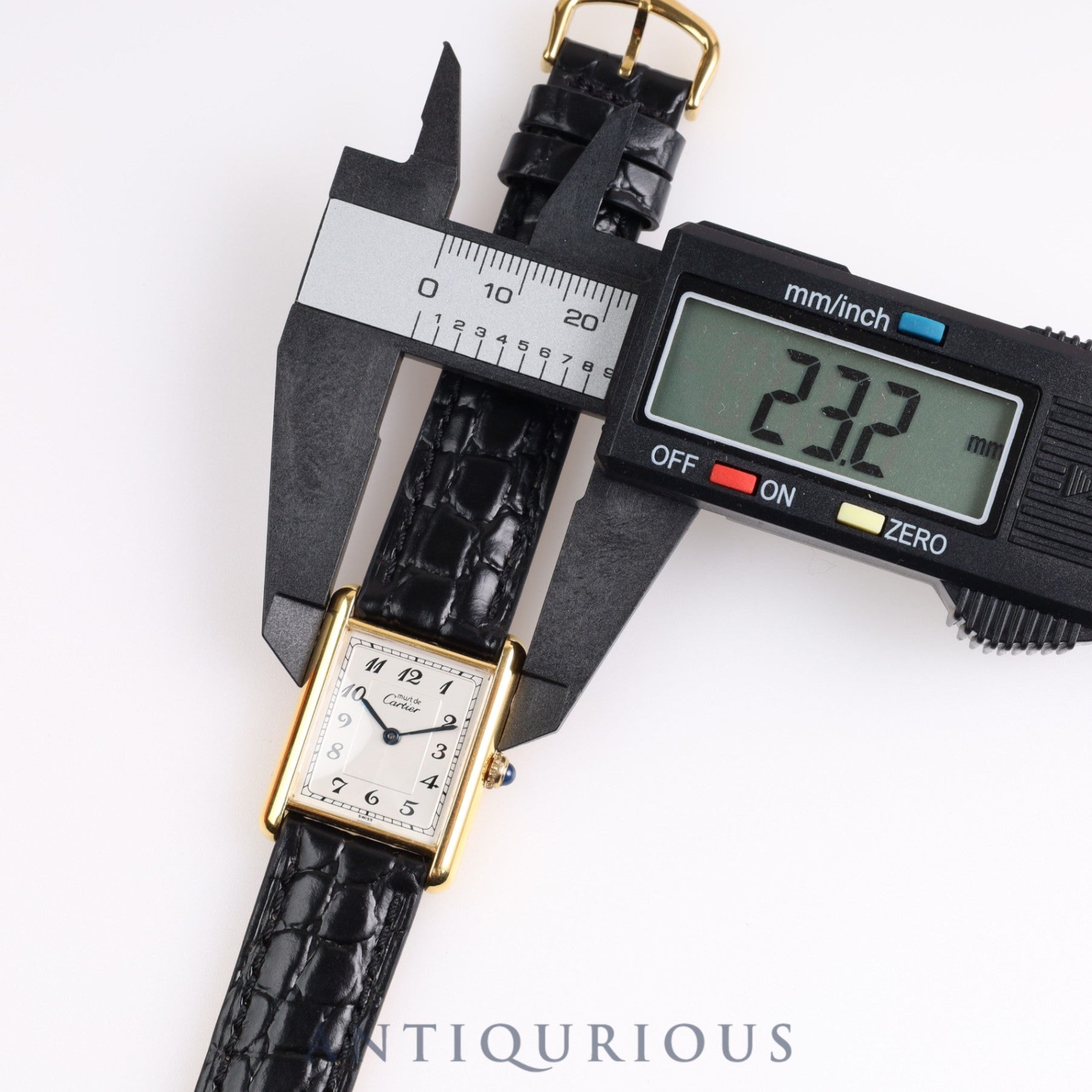 Cartier Must Tank LM QZ 590005 Arabic Dial SV925 Leather