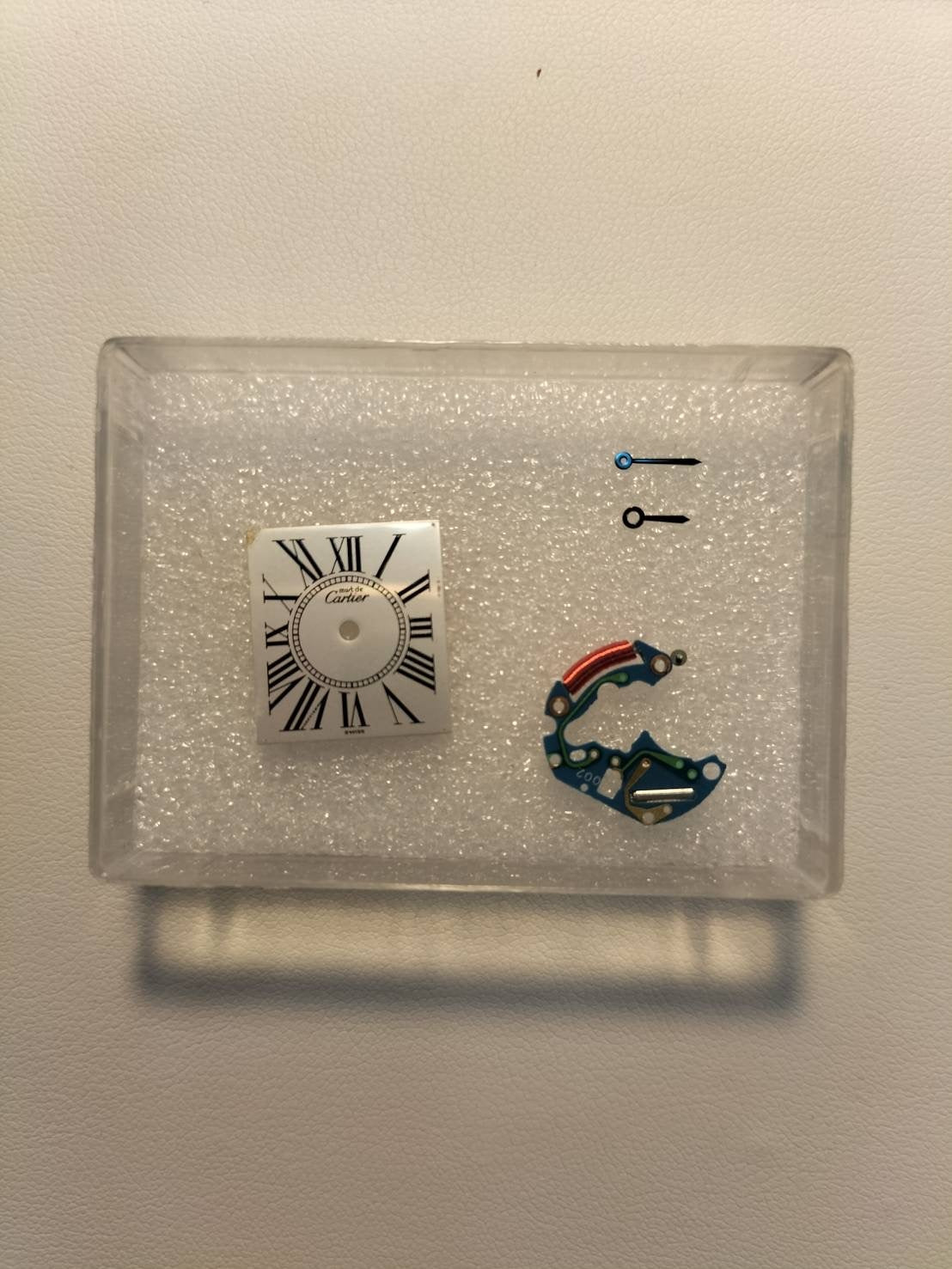 Cartier Must Tank SM 5057001 Quartz SV925 Leather Genuine D-buckle (GP) Opalan dial Overhauled